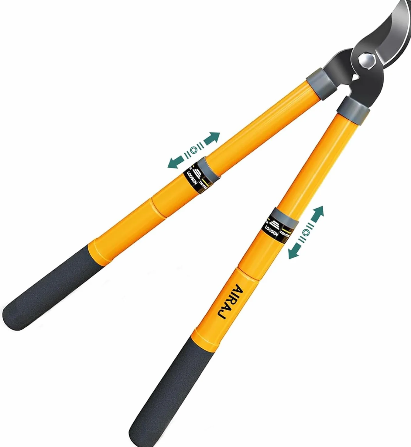 AIRAJ Teleskopowe nożyce do gałęzi 42-61 cm, bypass sekator SK5, tnie do 3,5 cm