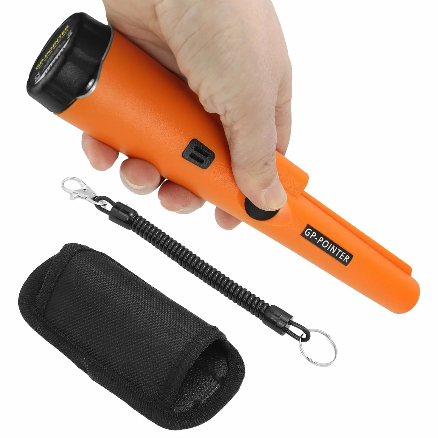QWORK Wykrywacz metali Pinpointer, wodoodporność IP66, skanowanie 360°, narzędzie do wykrywania metalu