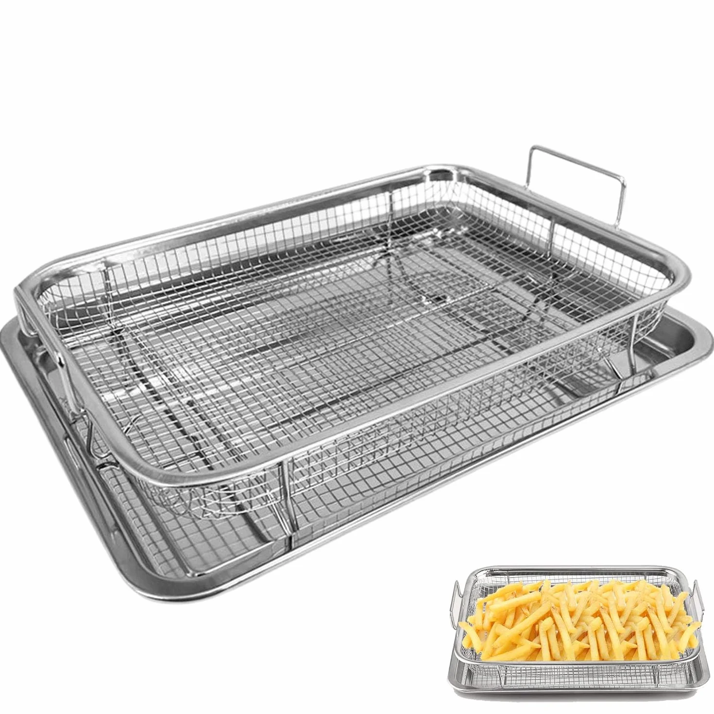 Kosz na grilla, kosz na grilla, taca do piekarnika, taca na grilla, frytek, smażonych