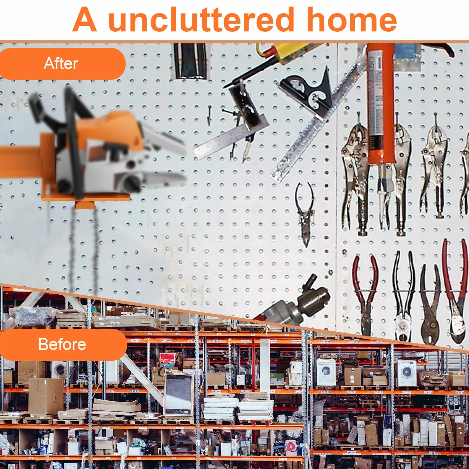 Uchwyt Piłę Łańcuchową, Wytrzymały Uchwyt Ścienny Piłę Łańcuchową Stojak Chainsaw Ekspozytor Organizacja Miejsca w Garażu do Stihl MS250 MS251 MS170 MS171 MS172 Organizer Szopy