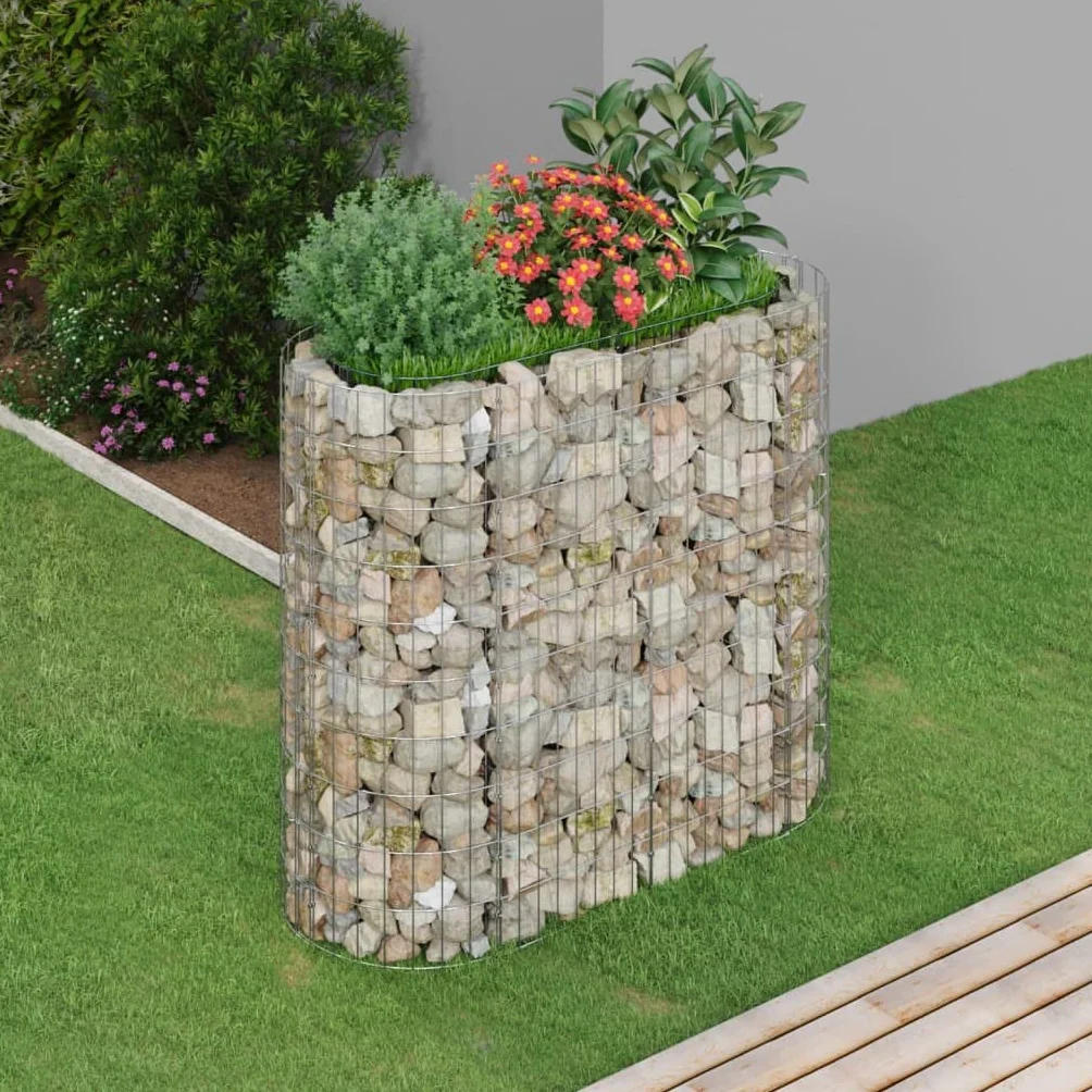 vidaXL Podwyższona donica gabionowa, galwanizowane żelazo, 120x50x100