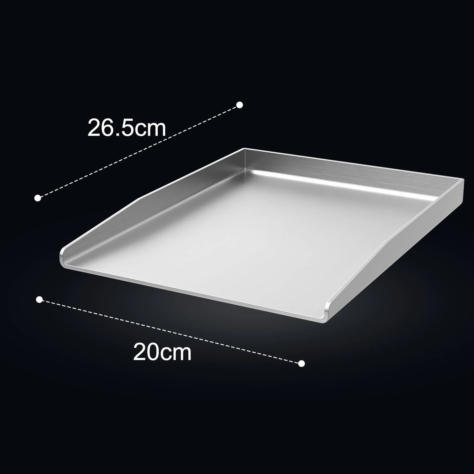 Uniwersalna płyta grillowa Plancha ze stali nierdzewnej 27x20CM Uniwersalna płyta grillowa BBQ Plancha pasująca do grilla gazowego Weber i grilla na węgiel drzewny, prostokątna, masywna