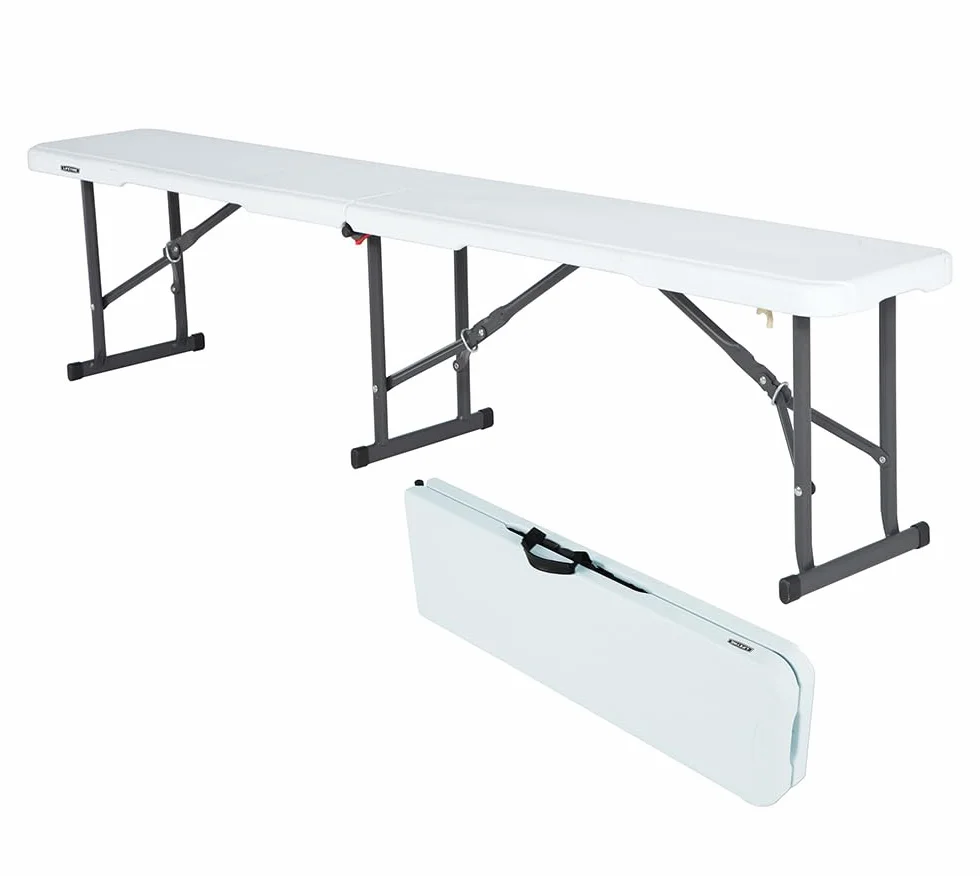 LIFETIME 80305 ławka składana 1,83 m biała 96 cm x 30,5 cm
