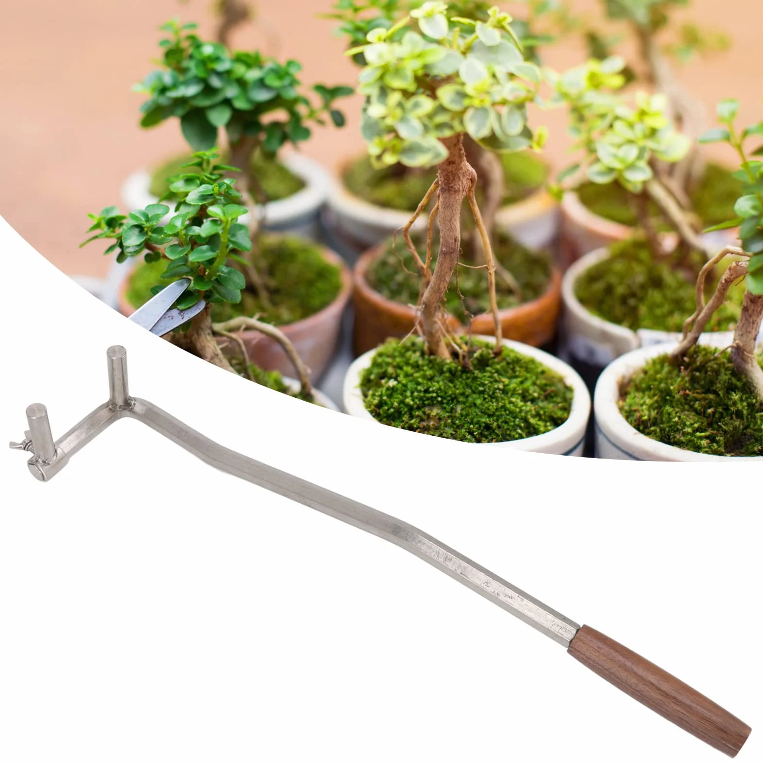 Profesjonalna giętarka do gałęzi Bonsai ze stali nierdzewnej M14 z drewnianą rączką
