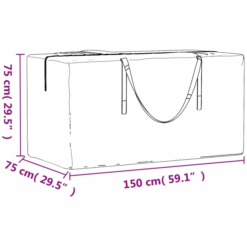vidaXL Torba do przechowywania poduszek ogrodowych, 150x75x75 cm, PE, torba na poduszki ogrodowe, torba do schowania poduszek ogrodowych
