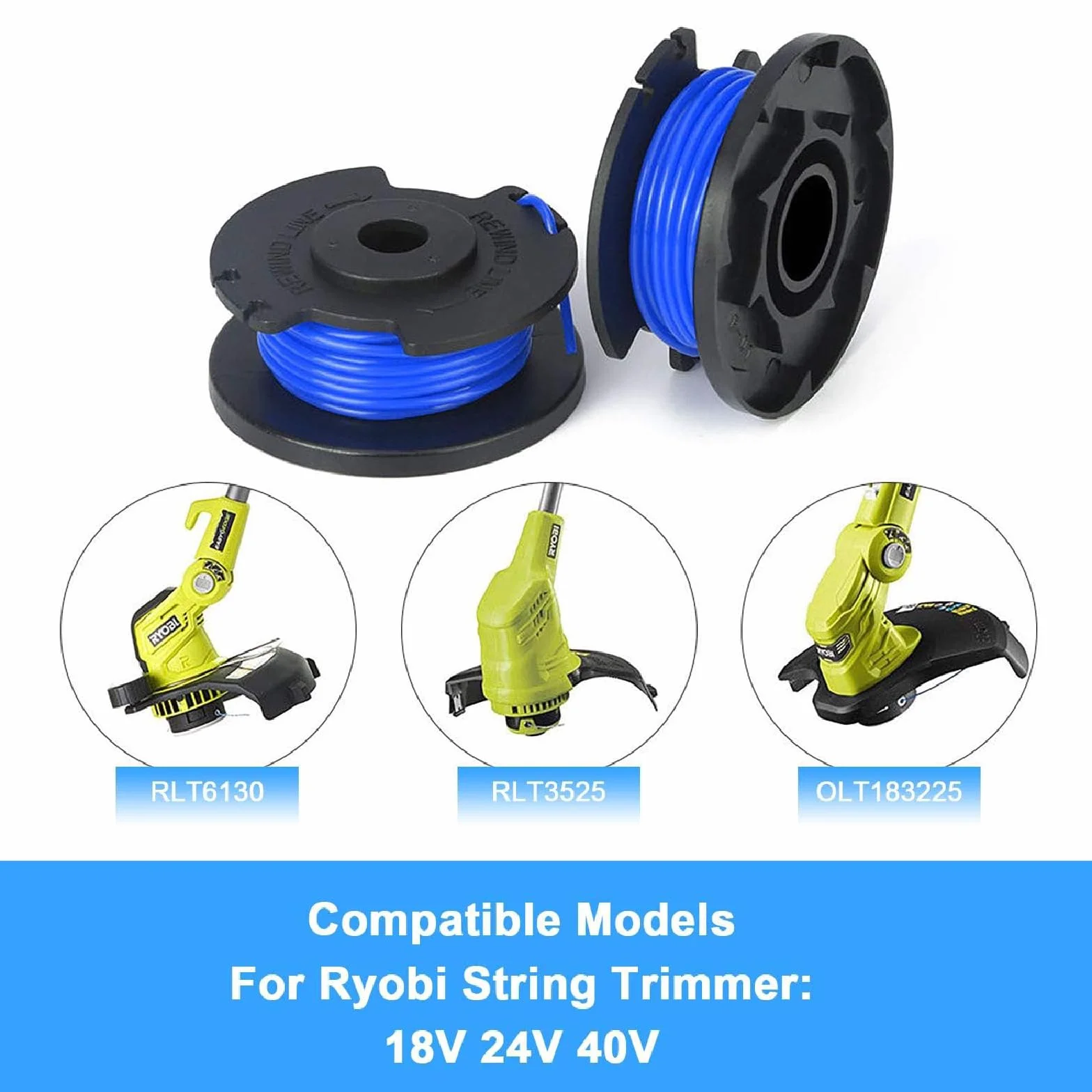 Ryobi RAC124 szpula żyłki do podkaszarki 18V ONE+ 3,3m Ø1,65mm osłona szpuli 6 cewek