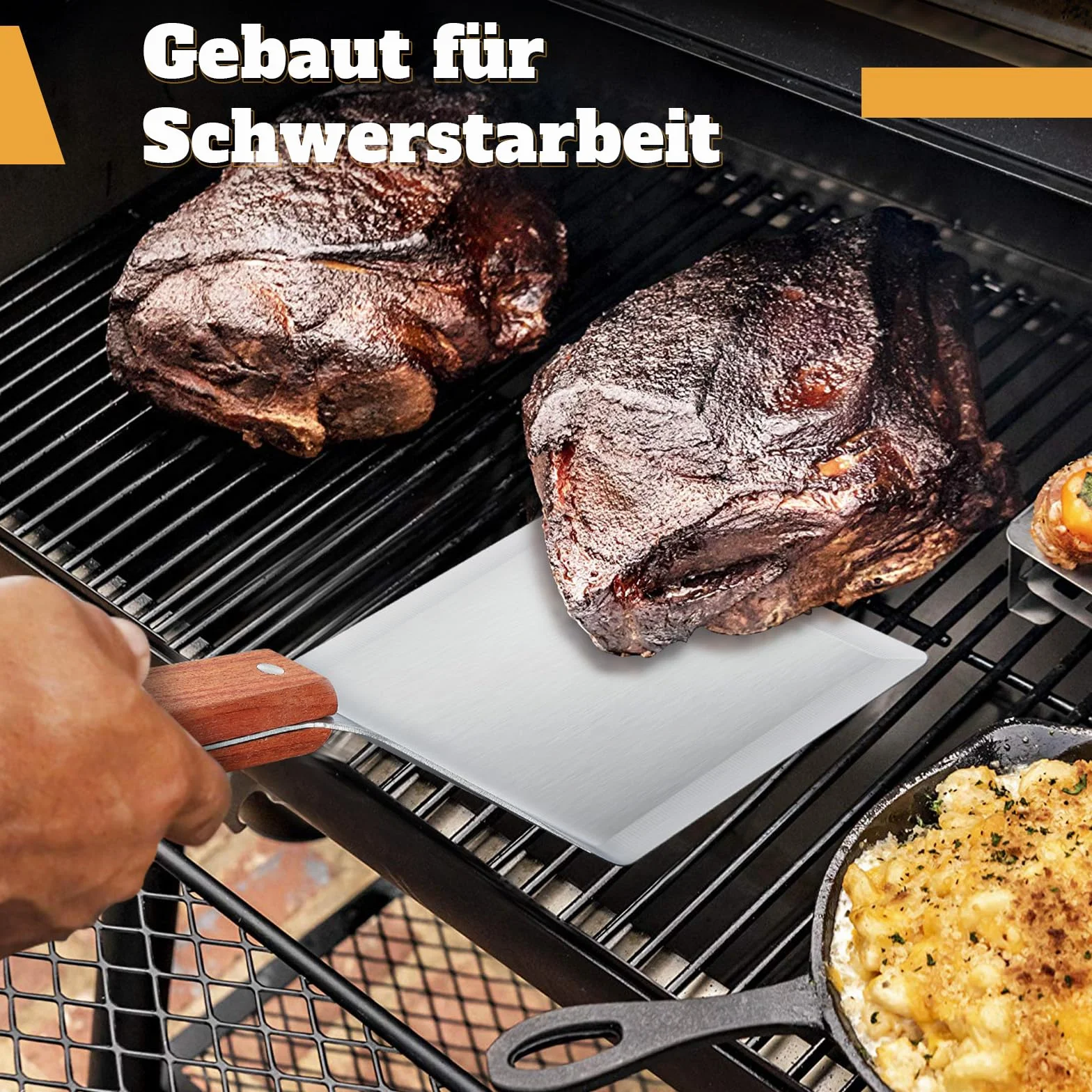 PURPLEBIRD Zestaw szpatułek do grilla ze stali nierdzewnej, zestaw szpatułek Plancha z dużą łopatką do grilla do smash burgerów, grillowania, prezent dla mężczyzn
