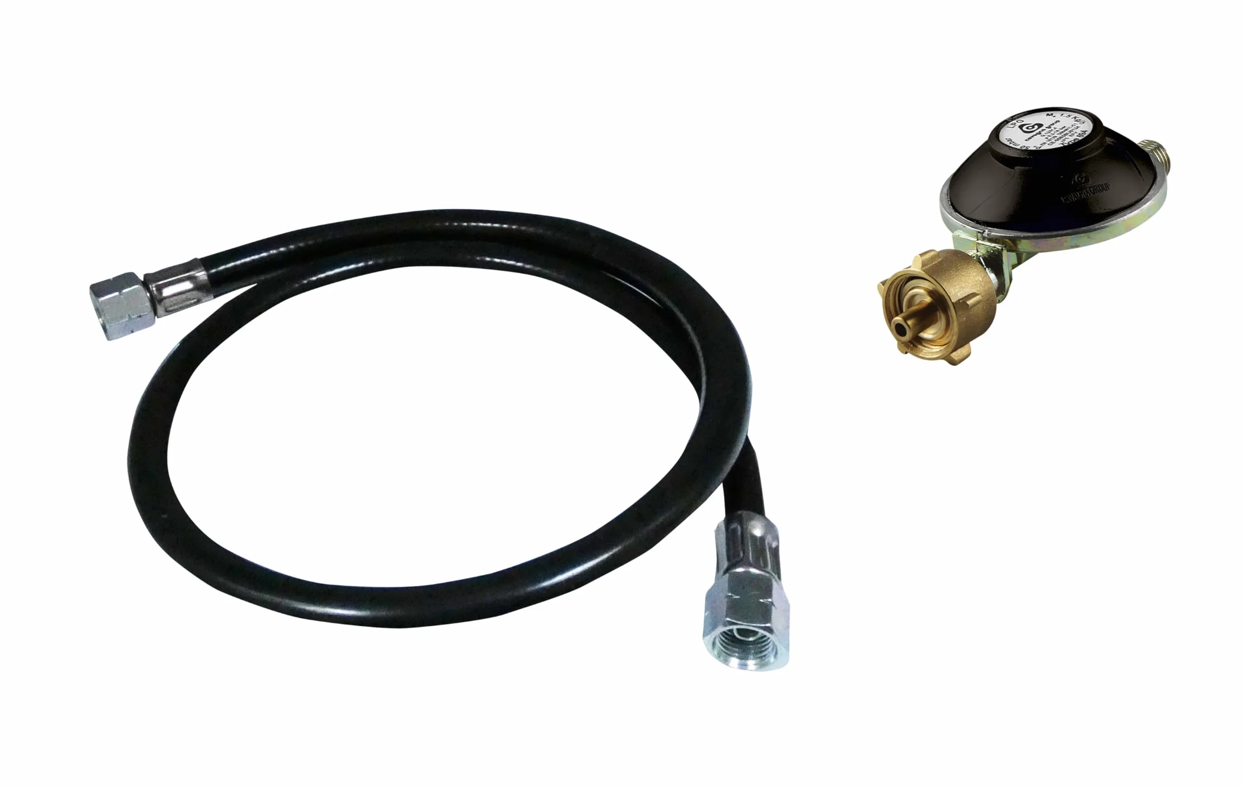 Enders® Zestaw czarny wąż + regulator ciśnienia 50 mbar, EFV #1200, czarny