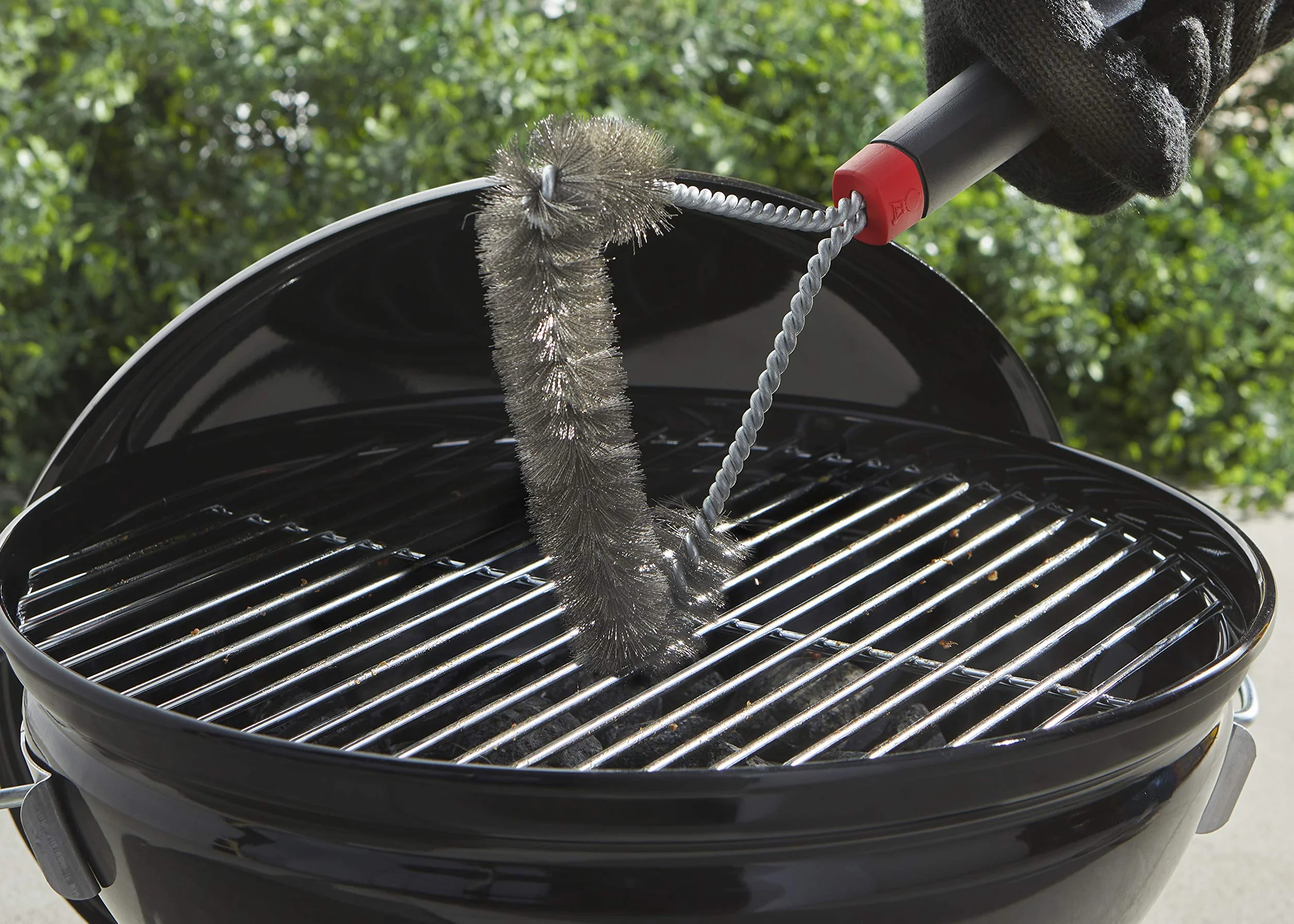 Weber Szczotka do Grilla Trójkątna 30cm Stal Nierdzewna Czarna