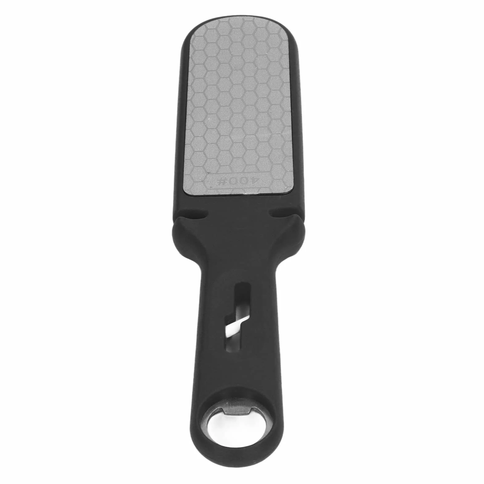 Wielofunkcyjna ostrzałka do noży 6 w 1, dwustronna, do kuchni, na kemping, do ostrzenia kamienia (BLACK)