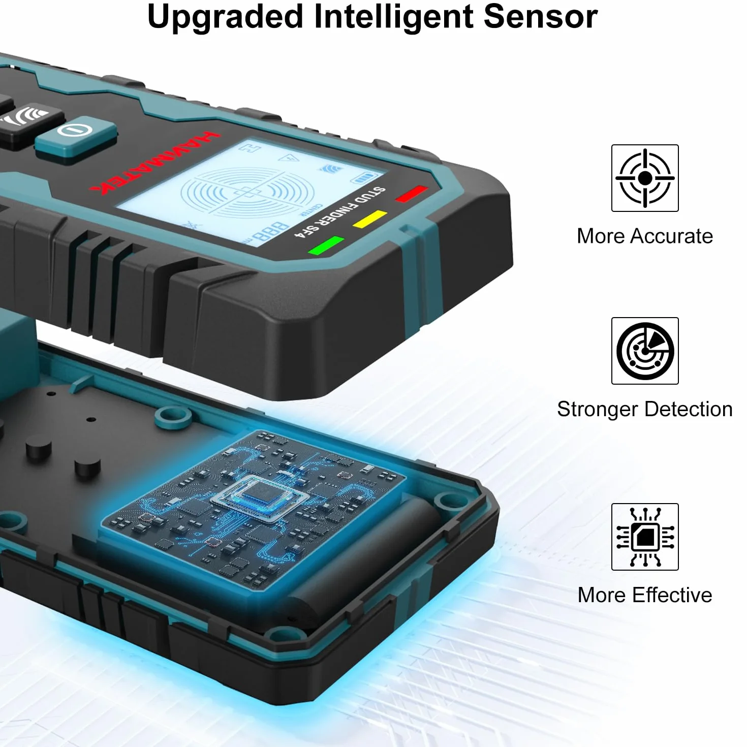 HANMATEK Stud Finder Skaner Ścienny 5 w 1 Lokalizator Metalu Śrub Gipsu z Wyświetlaczem LCD HD
