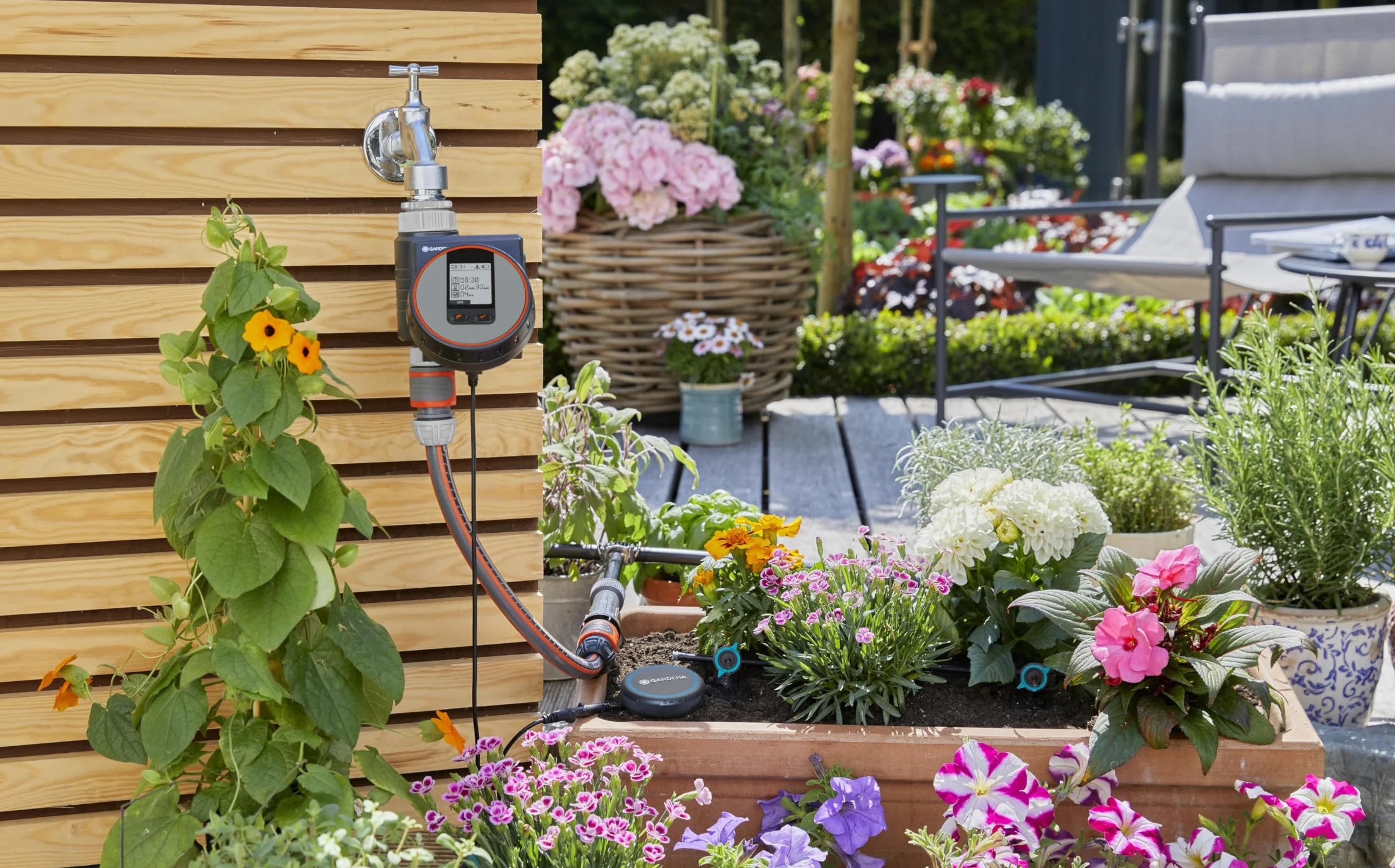 Gardena czujnik wilgotności gleby: Automatyczne nawadnianie, możliwość stosowania bezpośrednio na trawniku, kabel przyłączeniowy 5 m, możliwość przedłużenia za pomocą przedłużacza (01867-20)
