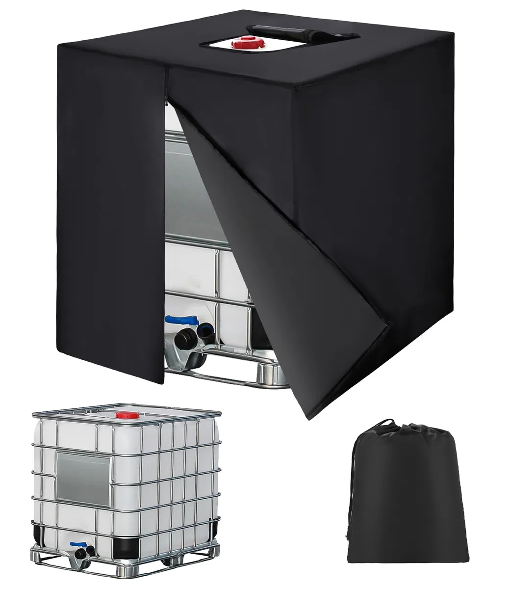 600D Plandeka Ochronna na Zbiornik IBC 1000L - Osłona Anty-UV do Wody Deszczowej