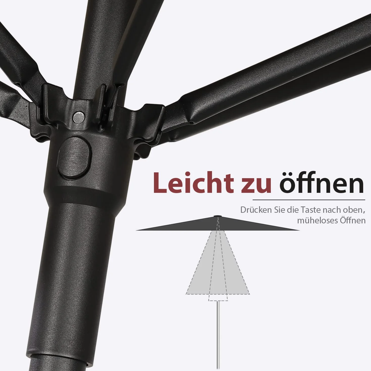 Sekey® Parasol przeciwsłoneczny na balkon, taras i do ogrodu, odporny na wiatr, przechylany, szary, UPF 50+, prostokątny, 180 x 130 cm