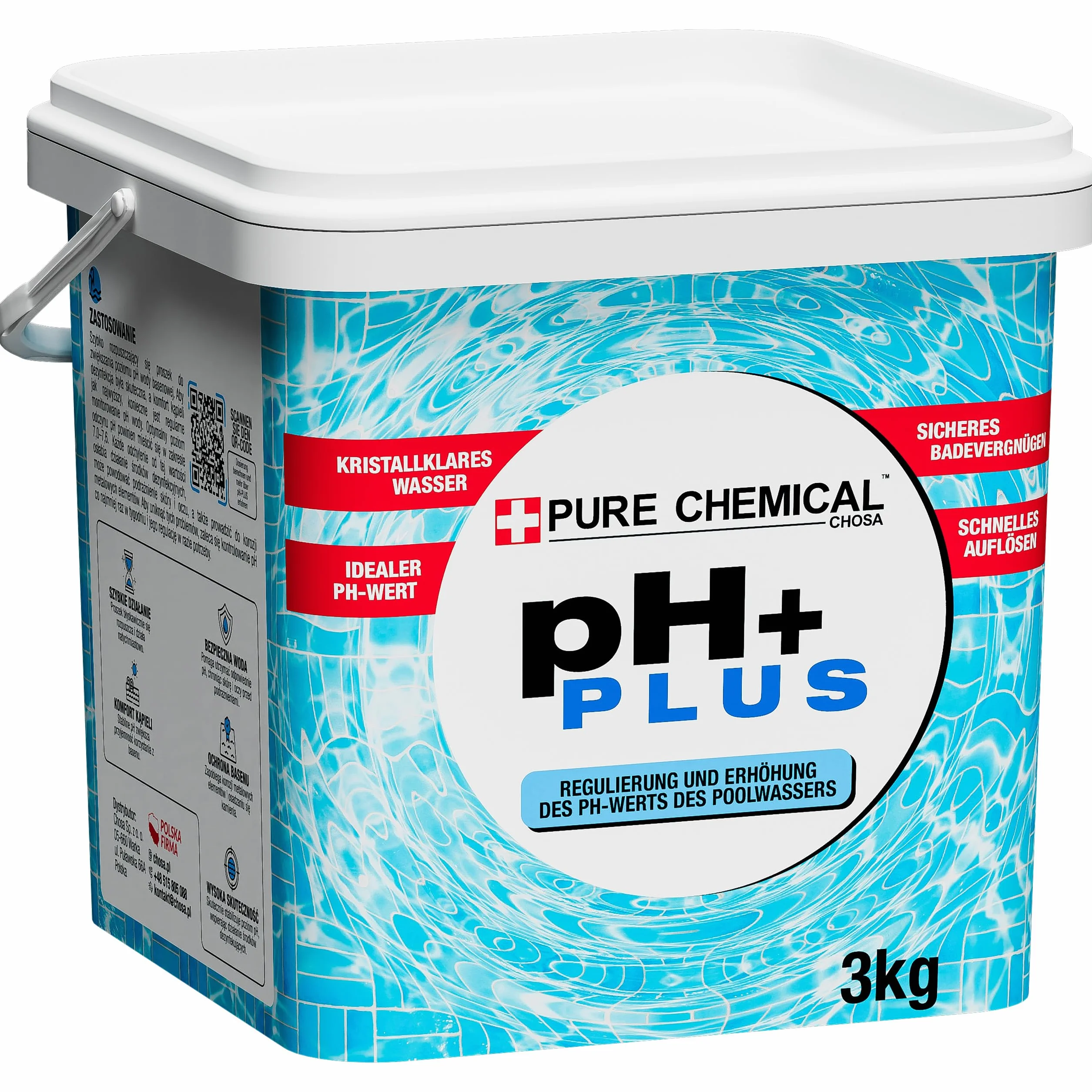 CHOSA Ph Plus do basenów 3 kg regulator pH