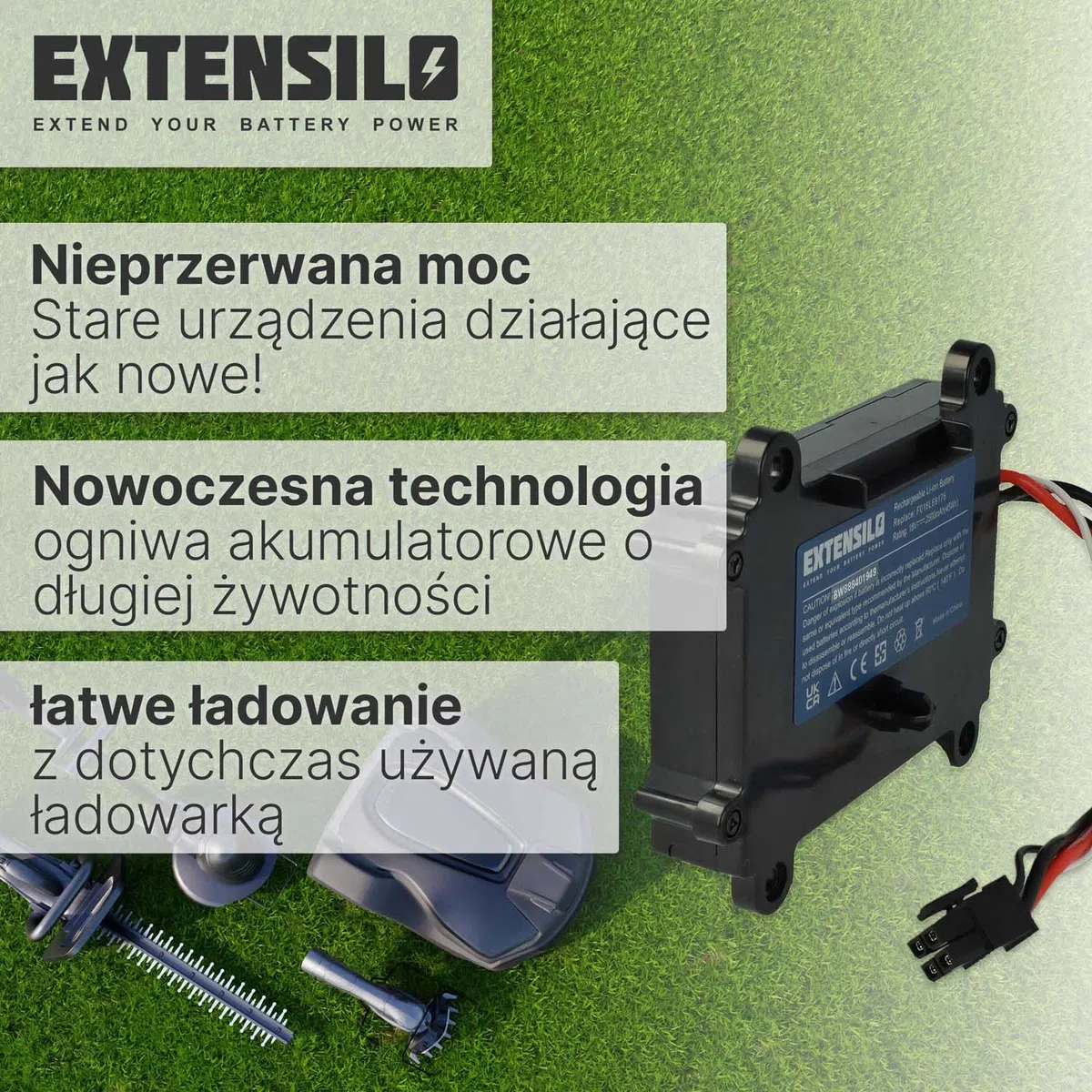 Akumulator kompatybilny z kosiarką Bosch Indego 350, M 700, 400 (2500 mAh 18 V litowo-jonowy)