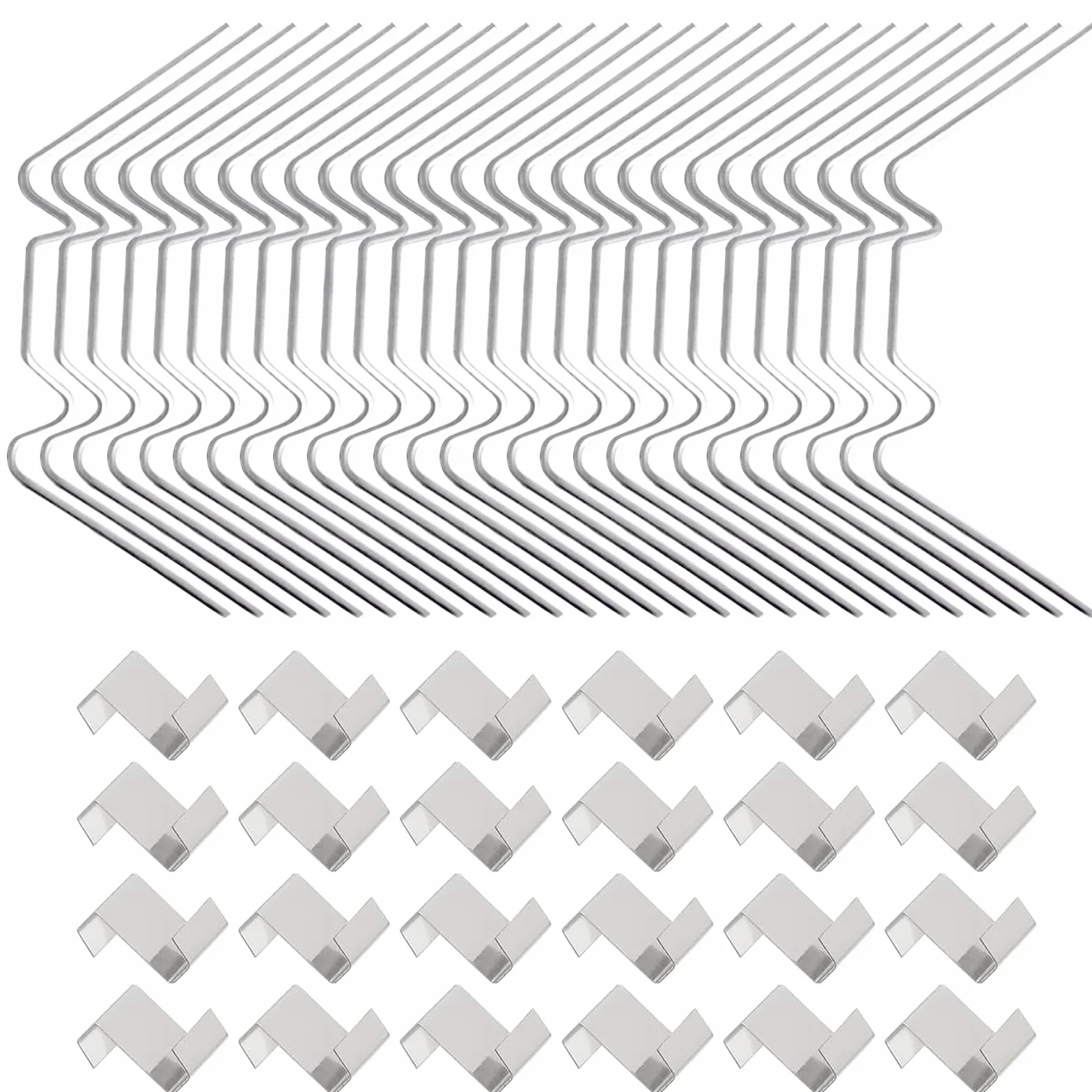Klipsy do szkła szklarniowego 200P, klipsy do szkła ze stali nierdzewnej, klipsy mocujące do szklarni, klipsy do okien – 100 W klipsy do szklarni i 100 klipsów Z