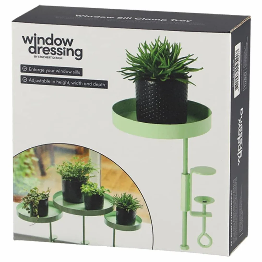 Esschert Design Blumentopfhalter mit Klemme Rund Grün S