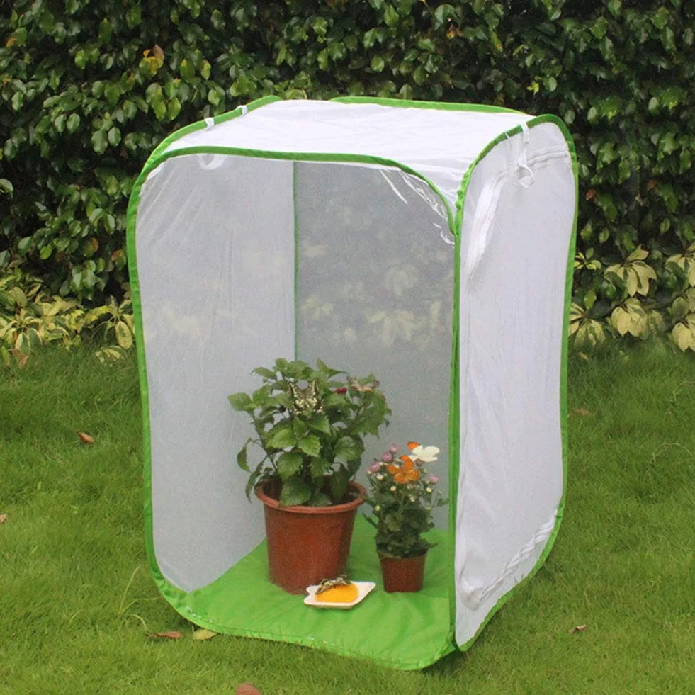 60 x 60 x 90 cm wentylowana klatka na owady, składana klatka na owady, składana pomocna wentylowana klatka na owady do roślin ogrodowych