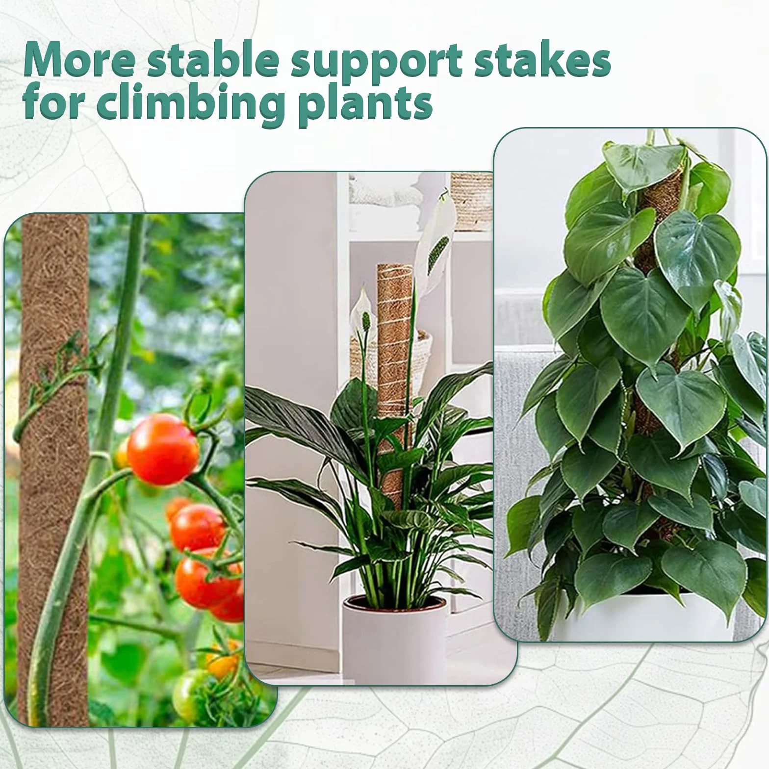 Podpórka do roślin, 120 cm, do monstery, giętka podpora roślin do użytku w pomieszczeniach, pomoc przy chorobie monstera, giętka, pomoc we wspinaniu się roślin, pnącze do góry, do roślin pnących