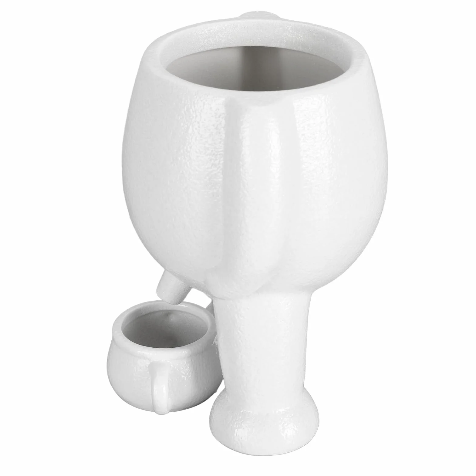 ANGGREK „Succulent Planter Pots Ceramic Flower Pot with Drainage and Saucer for Indoor Outdoor Plants Funny Peeing Design Unique Gardeners” (WHITE)