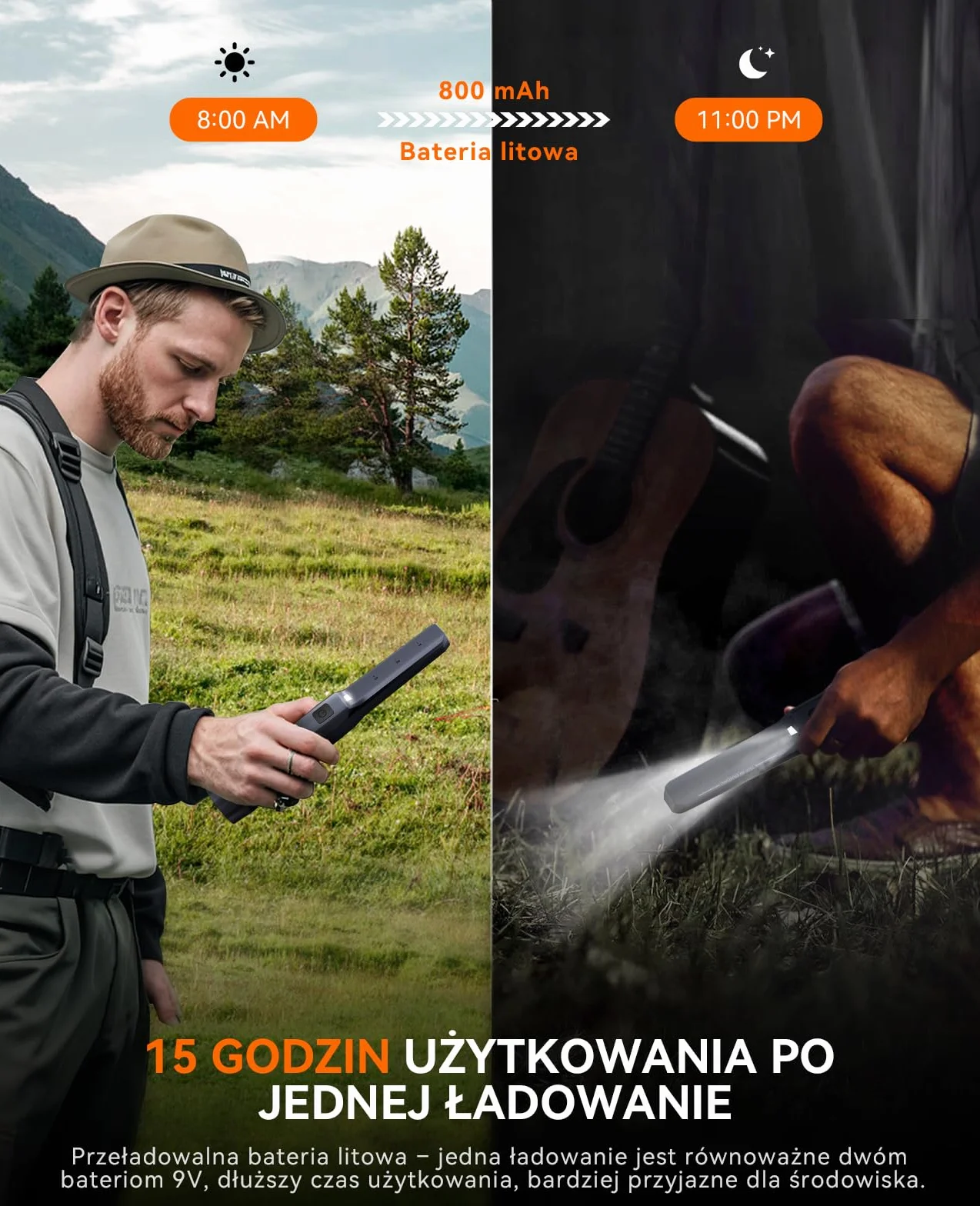SUNPOW Wykrywacz metali Pinpointer, z akumulatorem litowym o pojemności 800 mAH i wskaźnikiem pinów, wodoodporność IP68, ulepszony chip i 3 tryby pracy