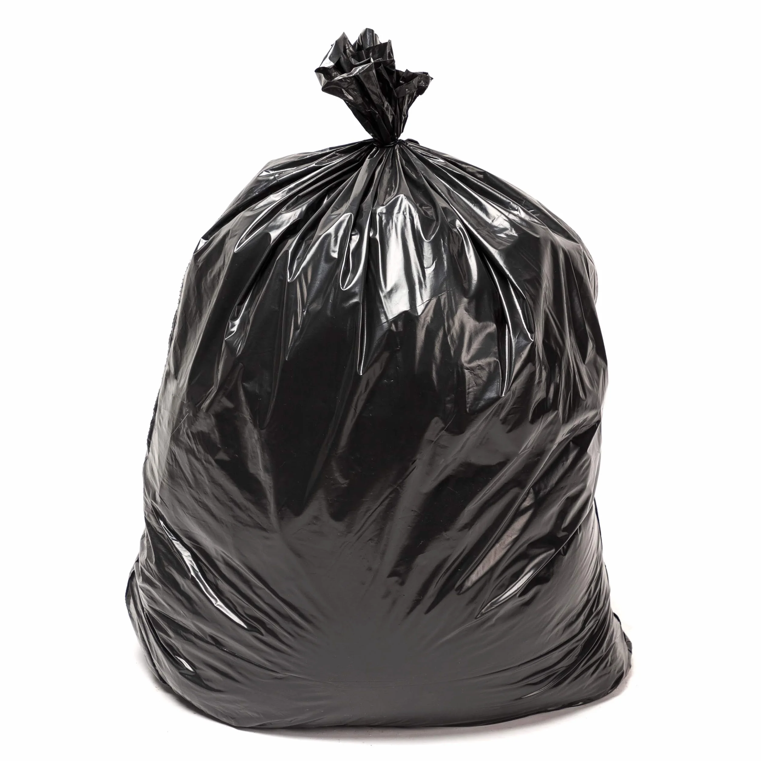 Relevo Duże, wytrzymałe czarne worki, wytrzymałe worki na śmieci do 100 kg, 100% z recyklingu, ekologiczne i wodoodporne worki na gruz, pojemność 150 l