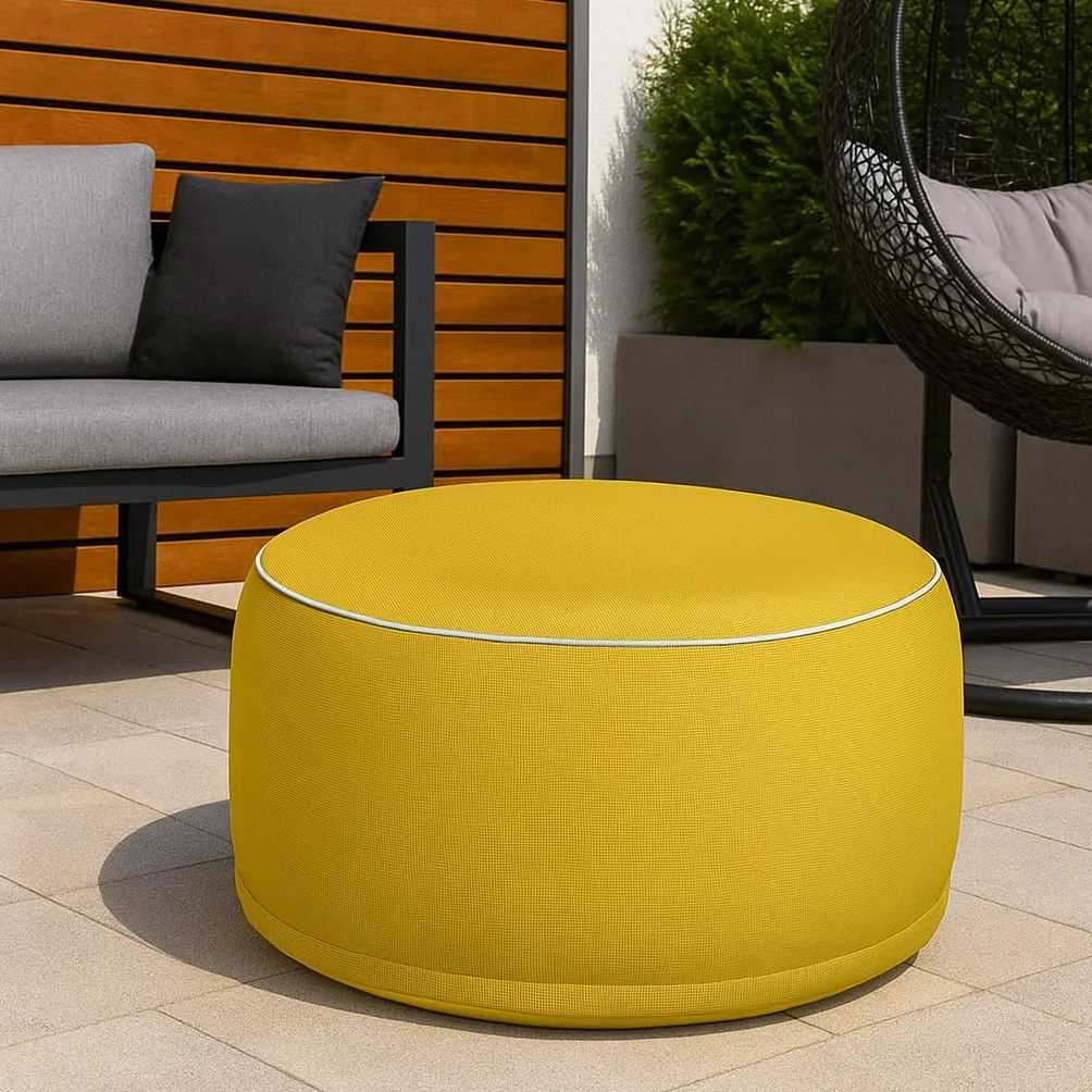 Brandsseller Nadmuchiwany taboret pufa Ø 55x25 cm wodoodporny worek do siedzenia ogród taras salon plaża