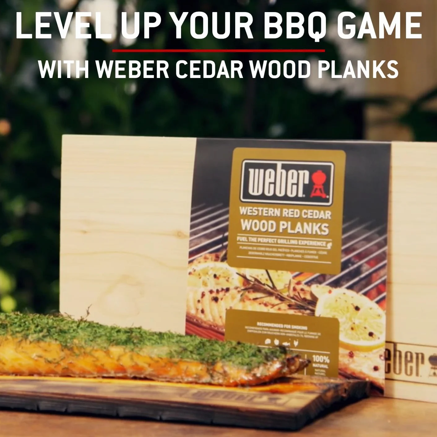 Weber Deski do Wędzenia z Drewna Cedrowego 40 x 15cm 2 sztuki