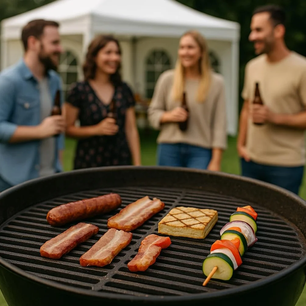 Wiltec Żeliwny ruszt do grilla Ø 45 cm, uniwersalny ruszt grillowy do grilla gazowego i węglowego, żeliwna płyta grillowa do mięsa, ryb i warzyw