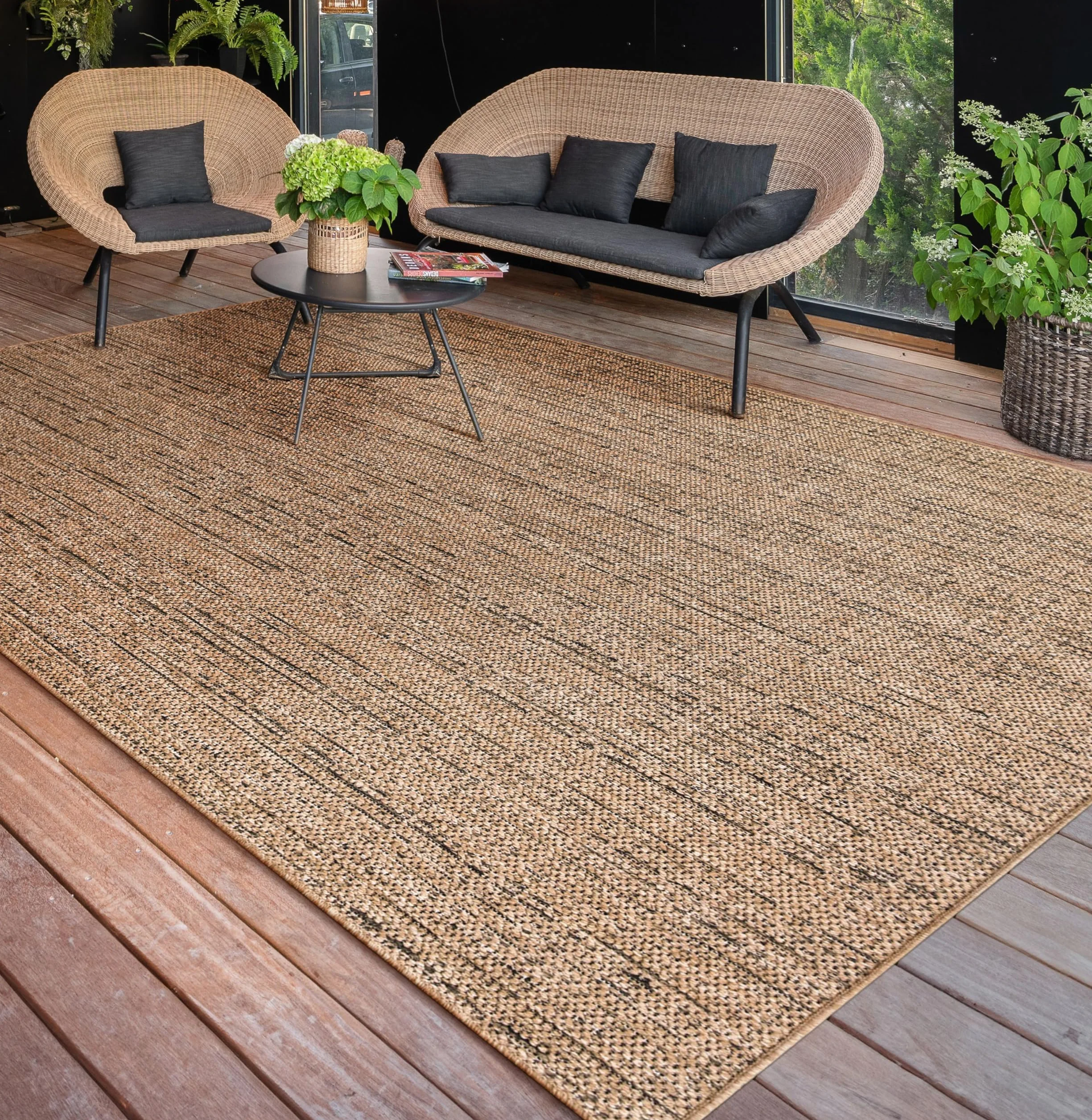 Paco Home Dywan Zewnêtrzny Taras Balkon Dywan Do Kuchni Mo¿na Praæ W Pralce Boho Jednokolorowy, Rozmiar:80x150 cm, Kolor: Be¿owy