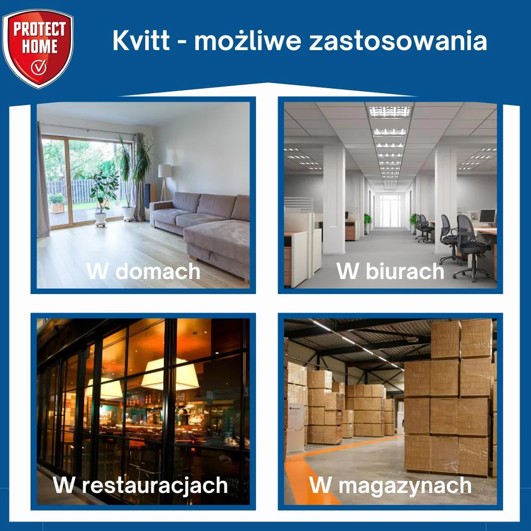 Kvitt Ultradźwiękowy Odstraszacz Gryzoni – Wtykany Odstraszacz Myszy i Szczurów, Zasięg do 150 m², Humanitarna Ochrona przed Szkodnikami, Bez Chemikaliów, Kompaktowy Biały Design