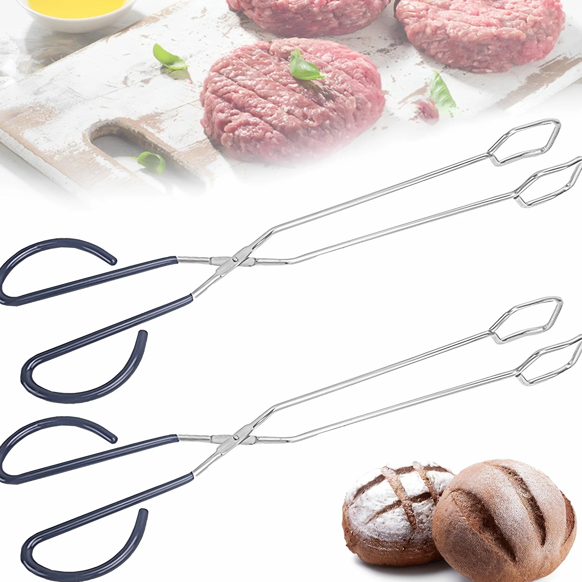 Szczypce do Grilla ze Stali Nierdzewnej 16'' – Bardzo Długie Szczypce Nożycowe