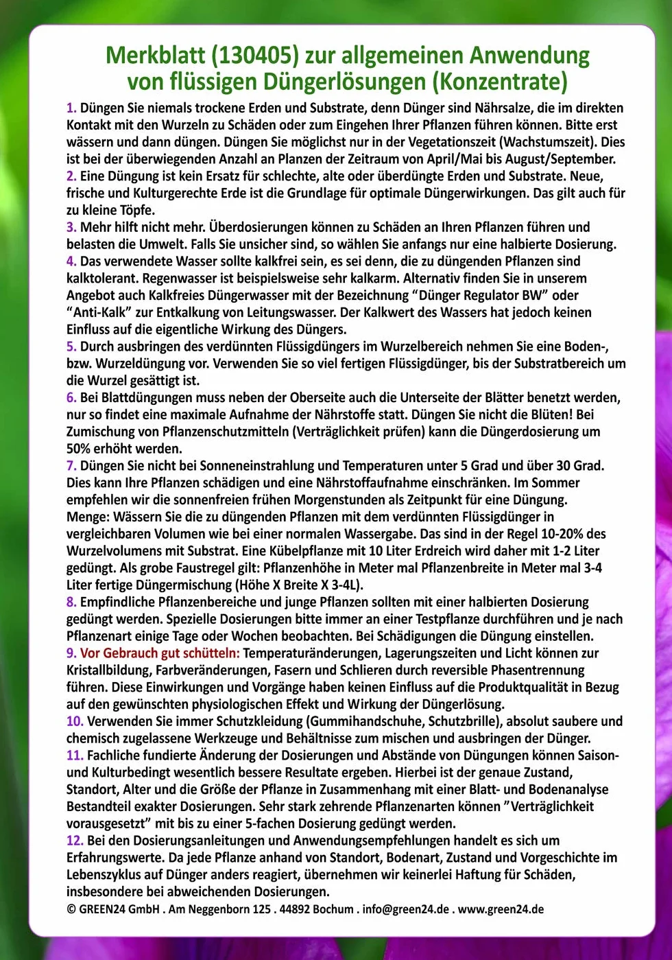 GREEN24 HIGHTECH nawóz do laurowego wiśniowego, profesjonalna linia 1 l, do nawożenia wielu roślin Prunus laurocerasus, Hightech płynny nawóz do żywopłotów laurowych i donic