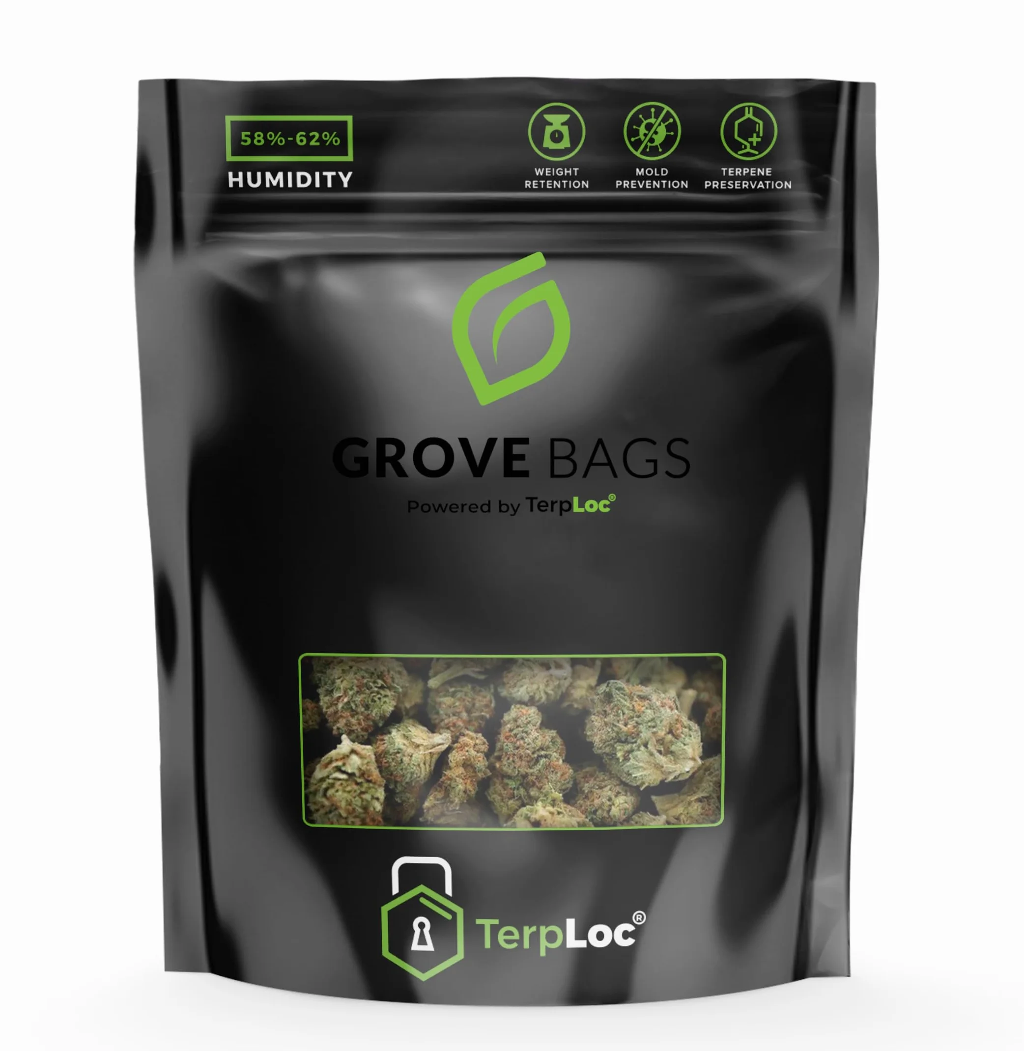 Grove Bags worki do wielokrotnego użytku 30 g 1 funt regulujące tlen i wilgoć antystatyczny UV