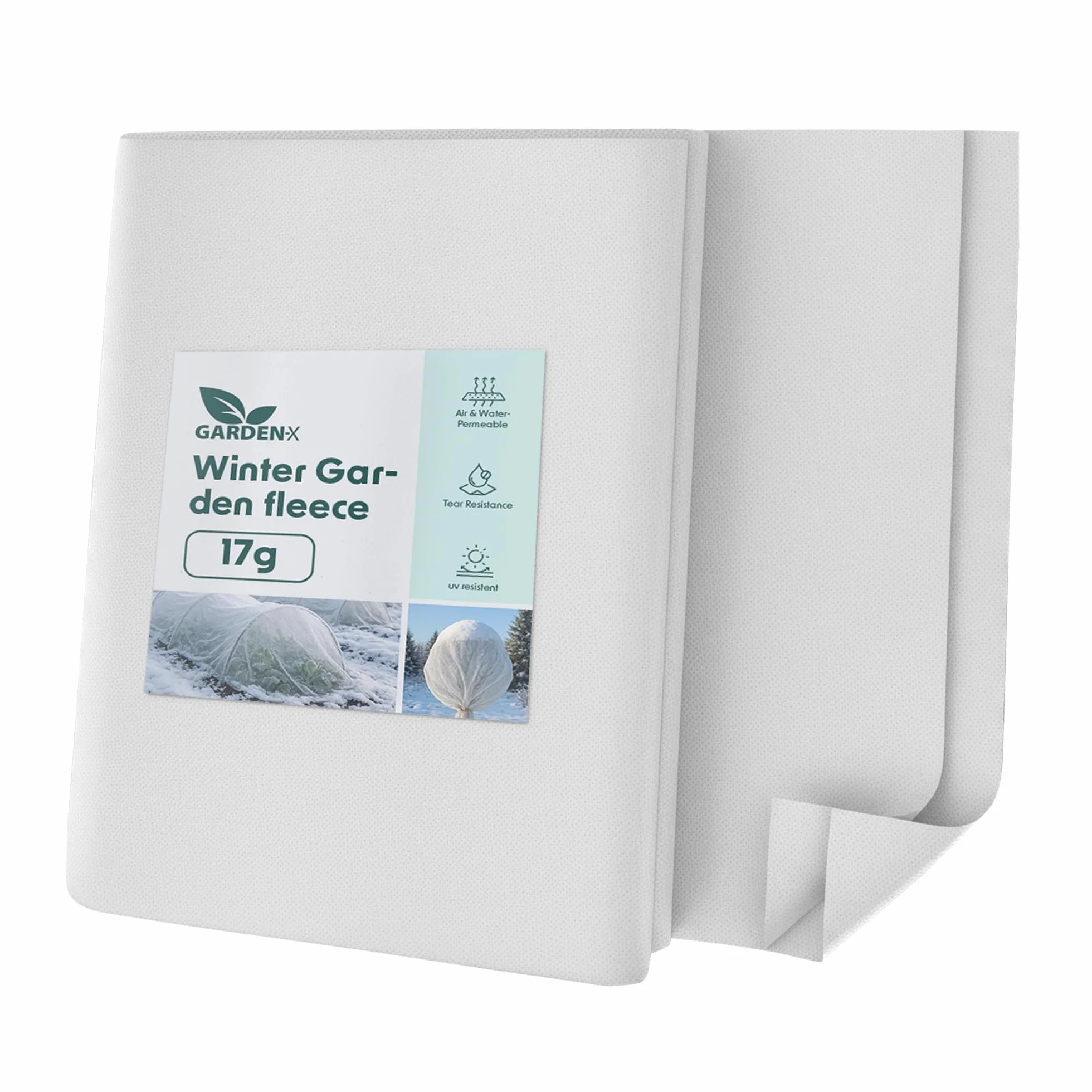 GARDENIX Włóknina zimowa do roślin, ochrona przed zamarzaniem, 17 g/m², włóknina ogrodowa 3,2 x 5 m (16 m²), włóknina chroniąca rośliny, włóknina do ochrony roślin