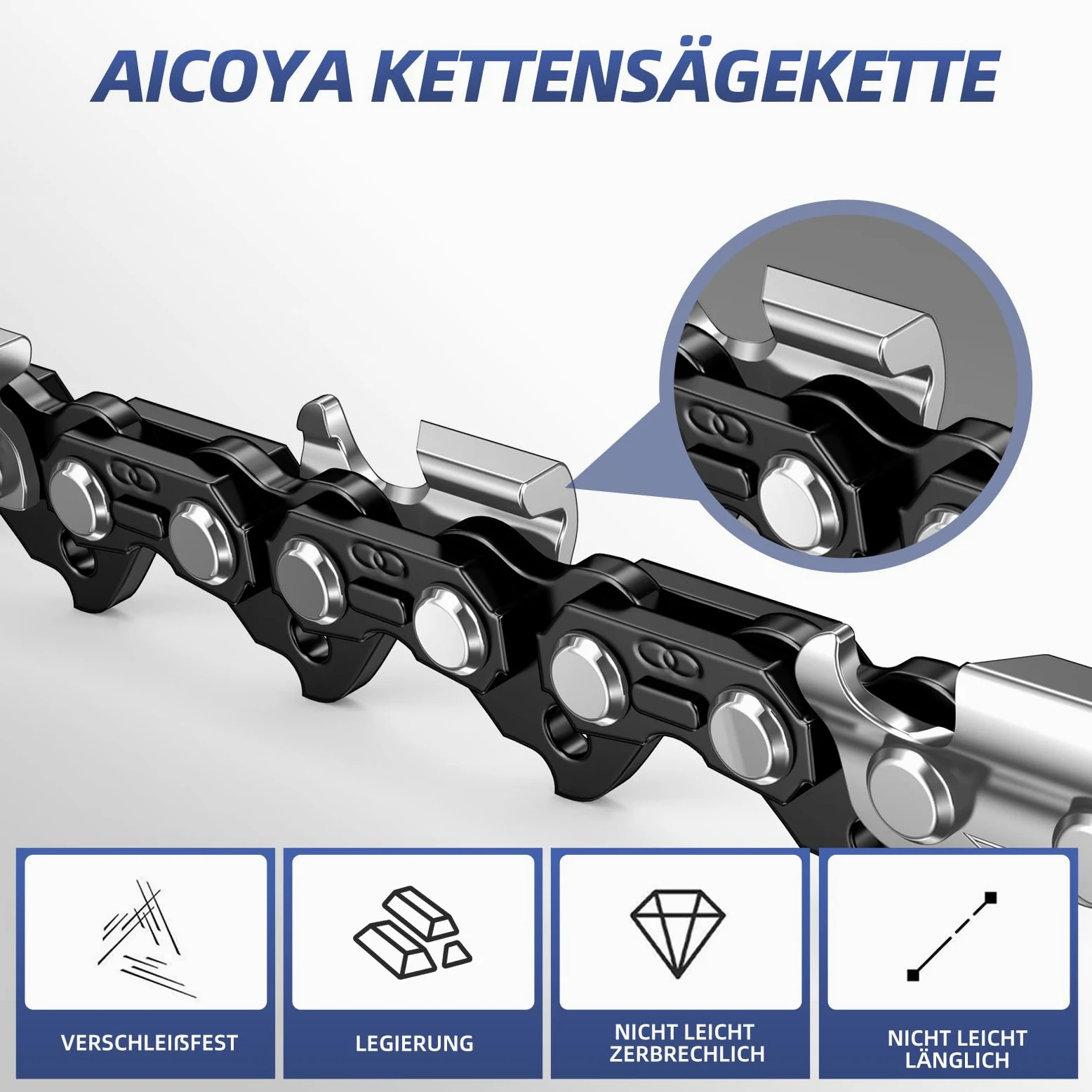 4 łańcuchy do piły 1/4" 8" 47TG 20cm 1.1mm 043