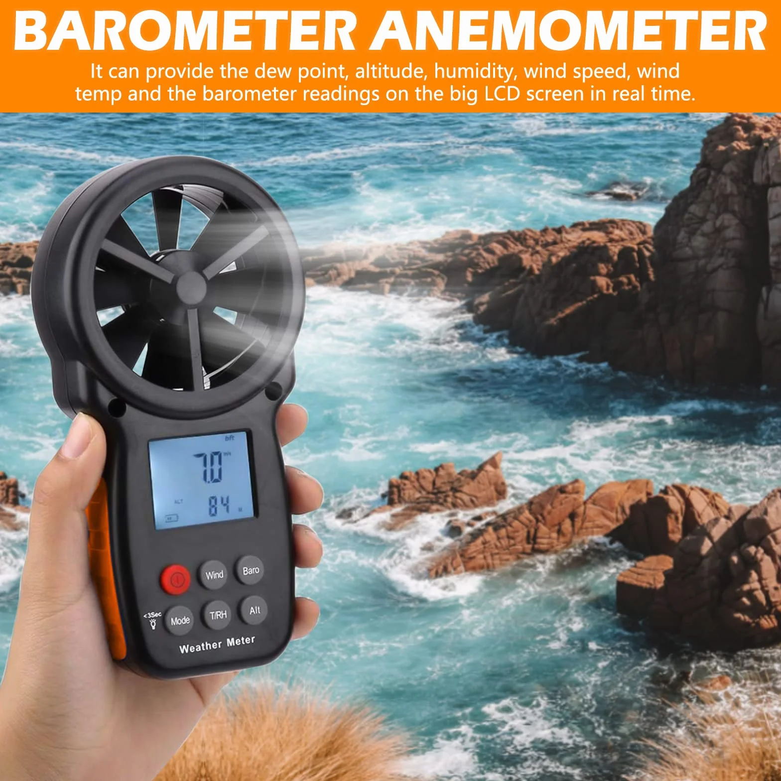 LC-100-WM cyfrowy anometr barometr