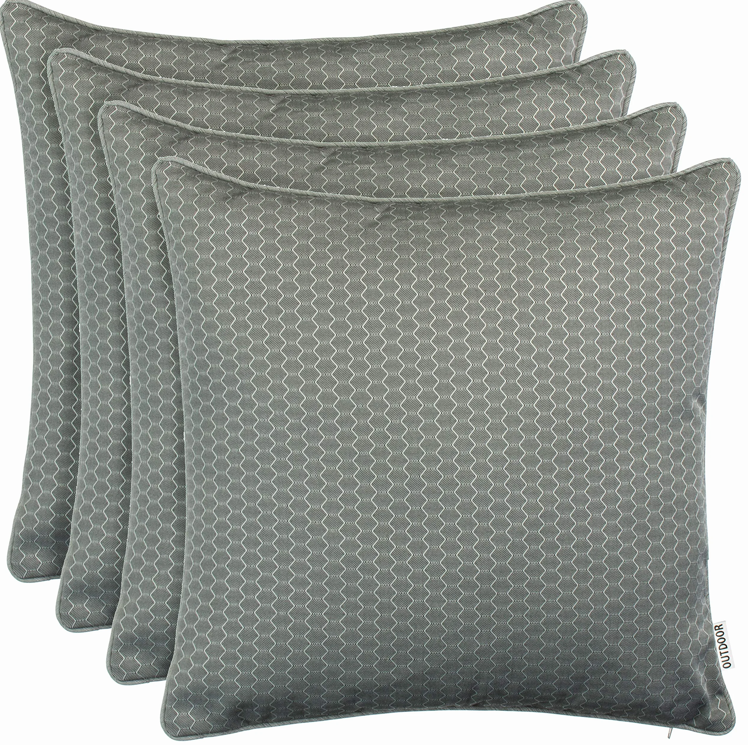 Brandsseller Outdoor ogrodowa poduszka dekoracyjna o strukturze plastra miodu odporna na zabrudzenia i działanie wody z zamkiem błyskawicznym ok. 45 x 45 cm 4-częściowe opakowanie ekonomiczne taupe