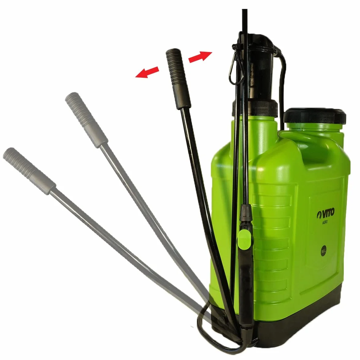 Opryskiwacz ręczny 12L Spray and Jet Akcesoria do warzyw i ogrodu 3 dysze VITO