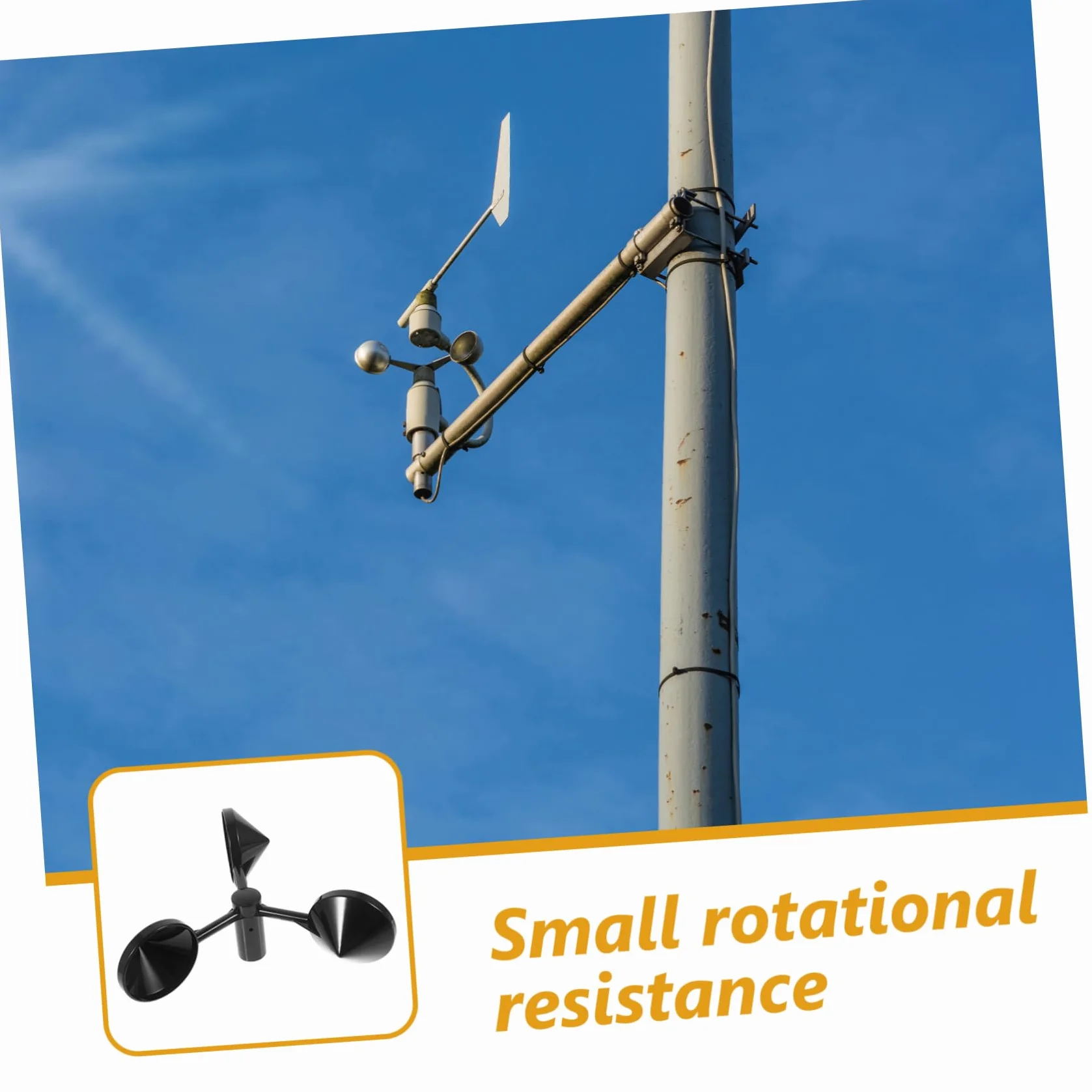 UPKOCH Anemometer Wind Speed Sensor with Cup Abs Shell for Agricultural Weather Monitoring