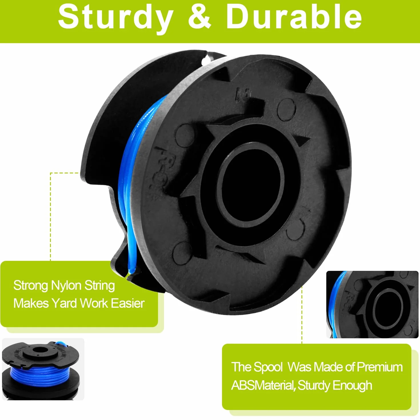 Sznurek do podkaszarki Ryobi One+ 18V 24V 40V, żyłka 6 szpulek 3,35m 1,6mm, zamiennik AC14RL3A