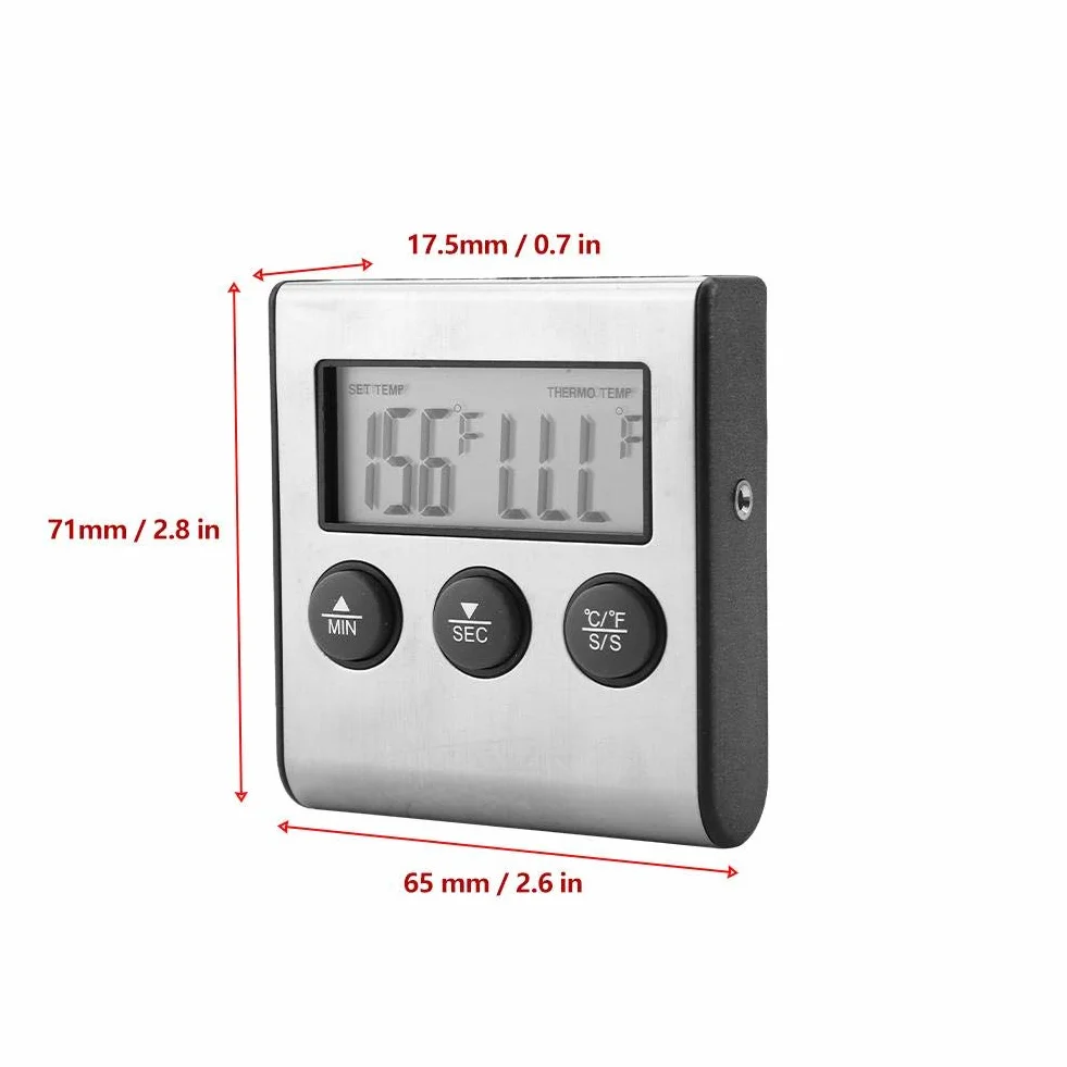 Termometr cyfrowy, ℃ ℃ miernik temperatury do żywności i mięsa, termometr do kuchni, grilla, z sondą termopar, 50 ℃ ~ 300 ℃