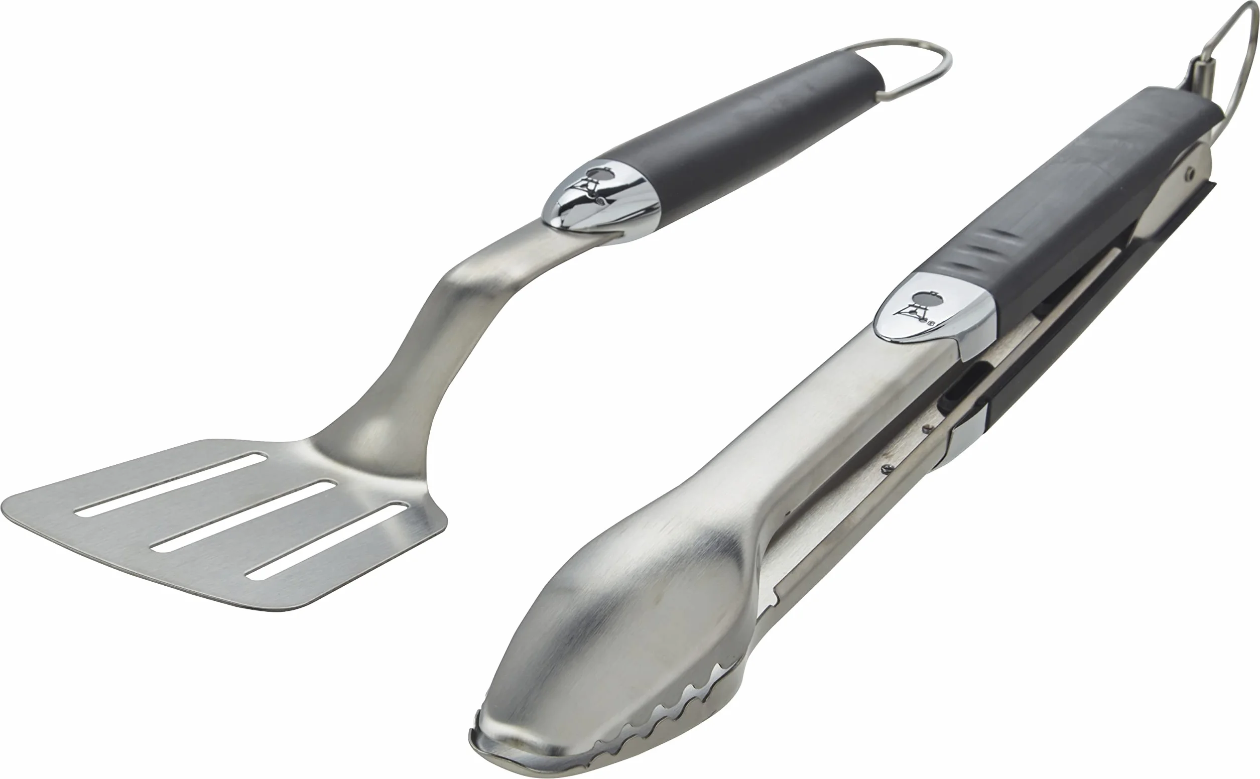 Weber Zestaw Narzędzi do Grillowania Stal Nierdzewna 2-częściowy Szczypce 38cm Łopatka 35cm Srebrny