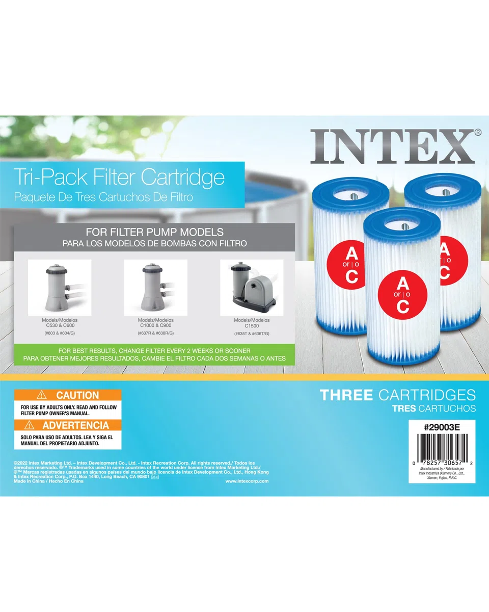 Intex Wkład filtrujący do basenów, typ A (zestaw 3 szt.)