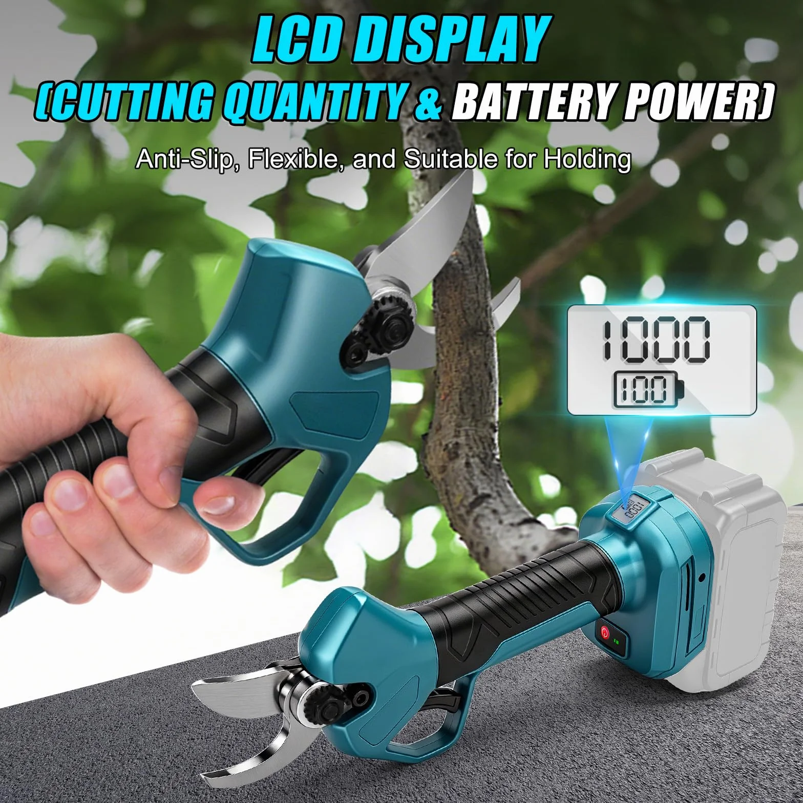 Makita 18 V Akumulatorowe Nożyce do Gałęzi Bezszczotkowe LCD 45 mm