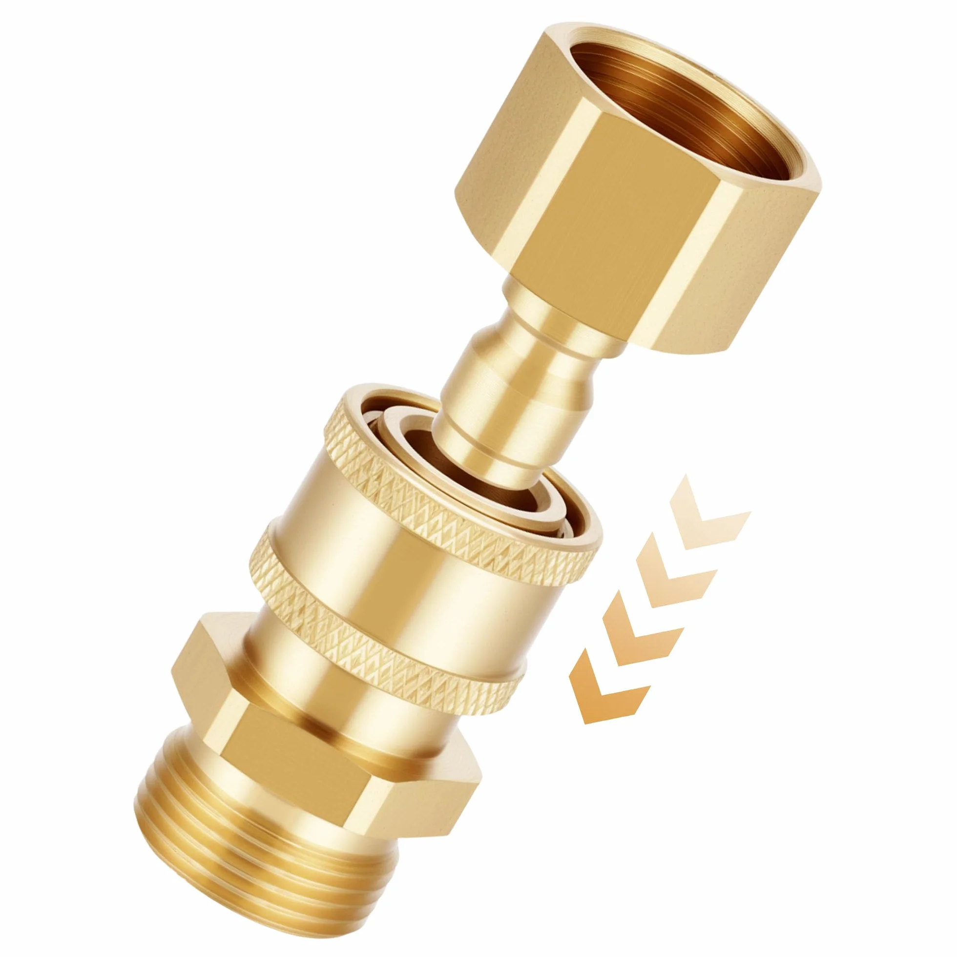 Zocipro Zestaw adapterów do myjki wysokociśnieniowej 4 sztuki M22-14 mm na 1/4 cala, szybkie złącza i szybkie odłączniki mosiądz do węża myjki wysokociśnieniowej, pompa 5000 Psi