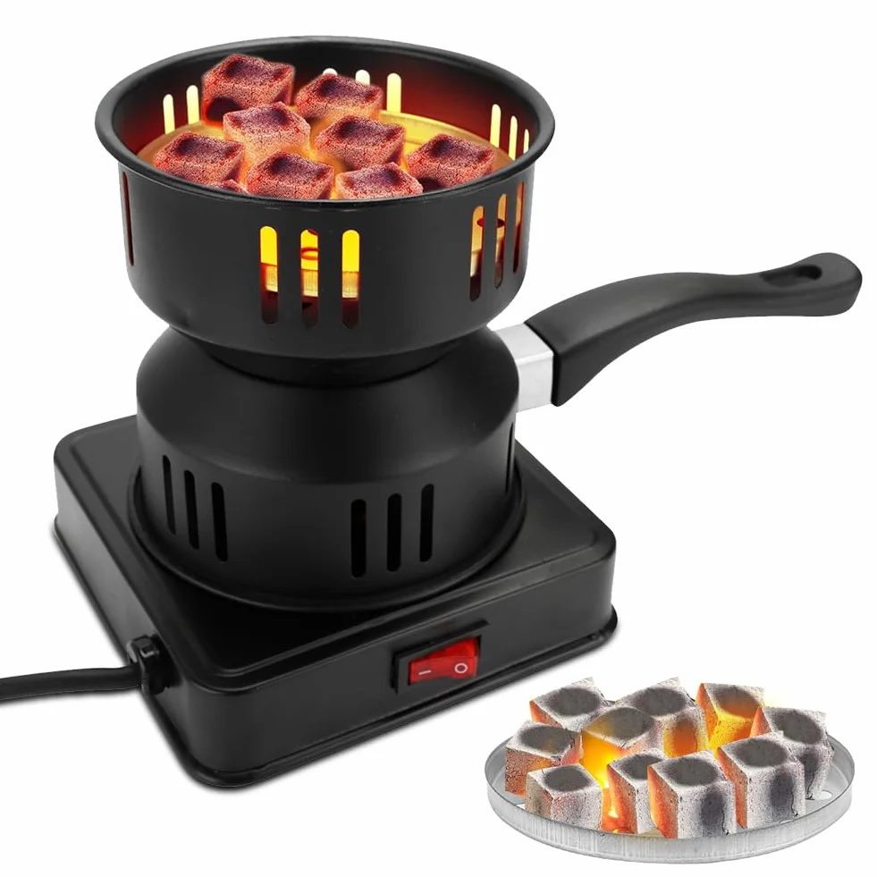 Podpałka do węgielków, grill z długim kablem 450-600 W, akcesoria do pieca węglowego, z uchwytem, elektryczna rozpałka, na Walentynki