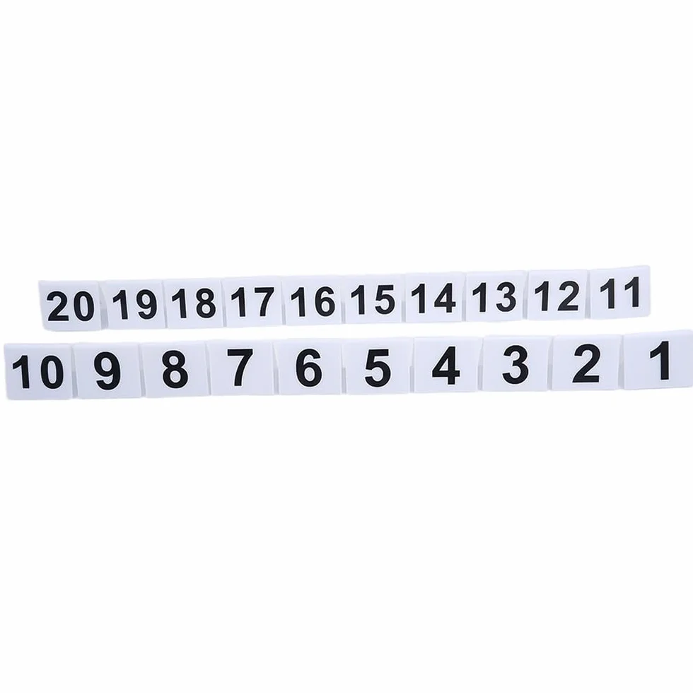 Acrylic Table Tent Sign 1-20, Table Number Signs Acrylic Number for Wedding Roman Numerals Table Number Signs (Color : Yellow, Size : 1-20pcs)