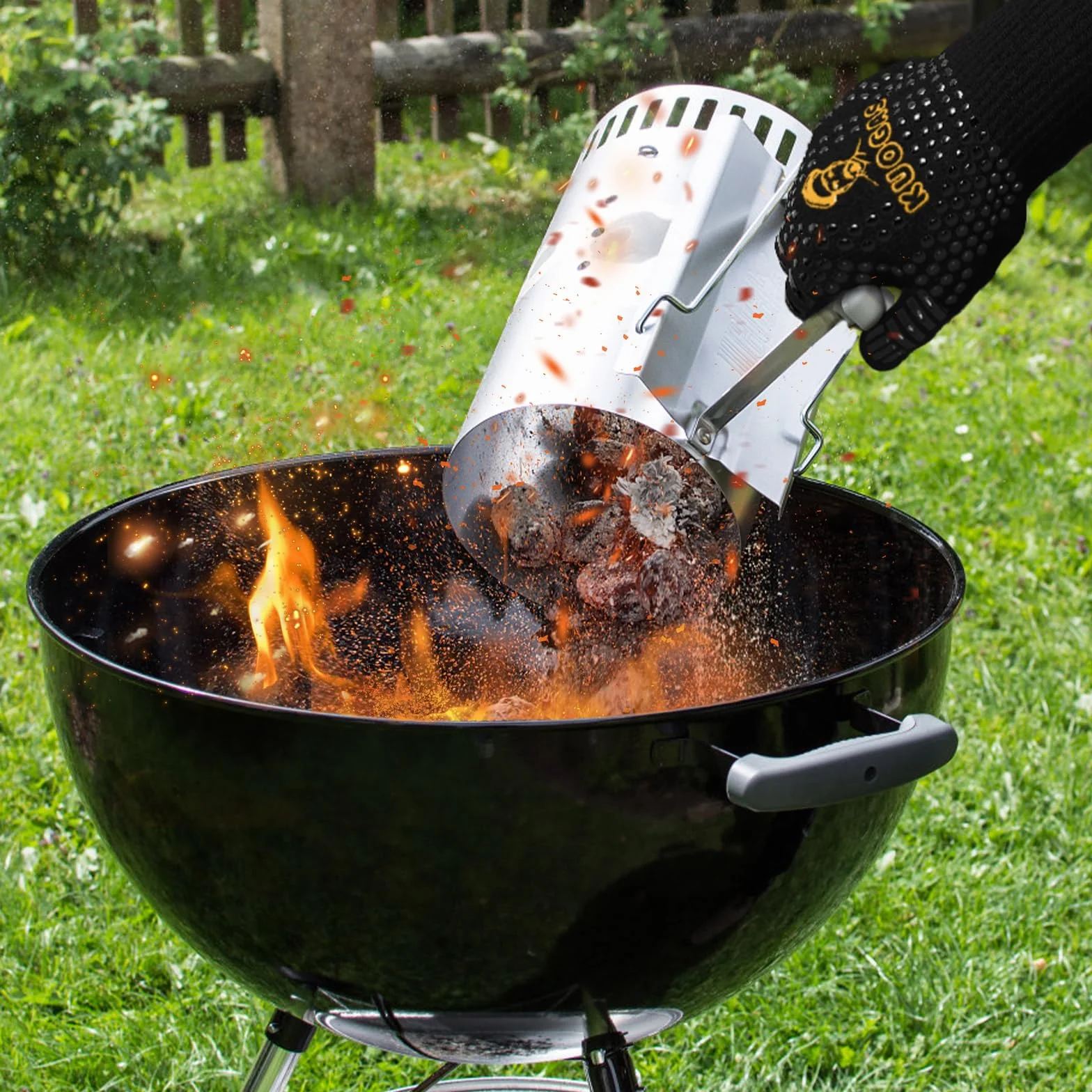 Rękawiczki do grilla odporne na wysokie temperatury do 800°C, rękawiczki do piekarnika, garnków, ogniotrwałe rękawiczki BBQ, rękawiczki kuchenne, rękawiczki do pieczenia, rękawiczki do piekarnika, z